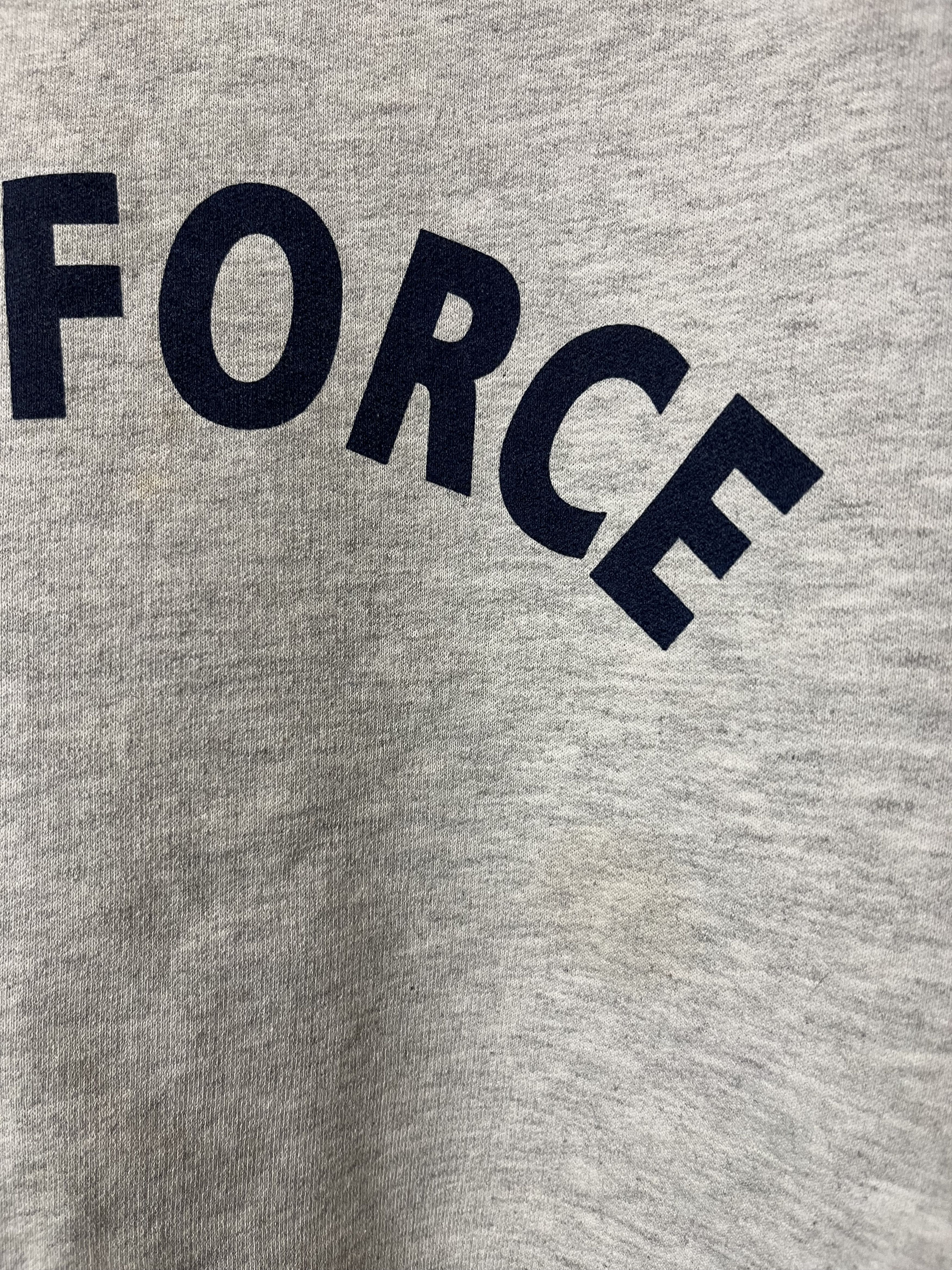 Vintage 90s Vintage Air Force Washed Jerzees Crewneck Sweatshirt Size US L / EU 52-54 / 3 - 6 Thumbnail