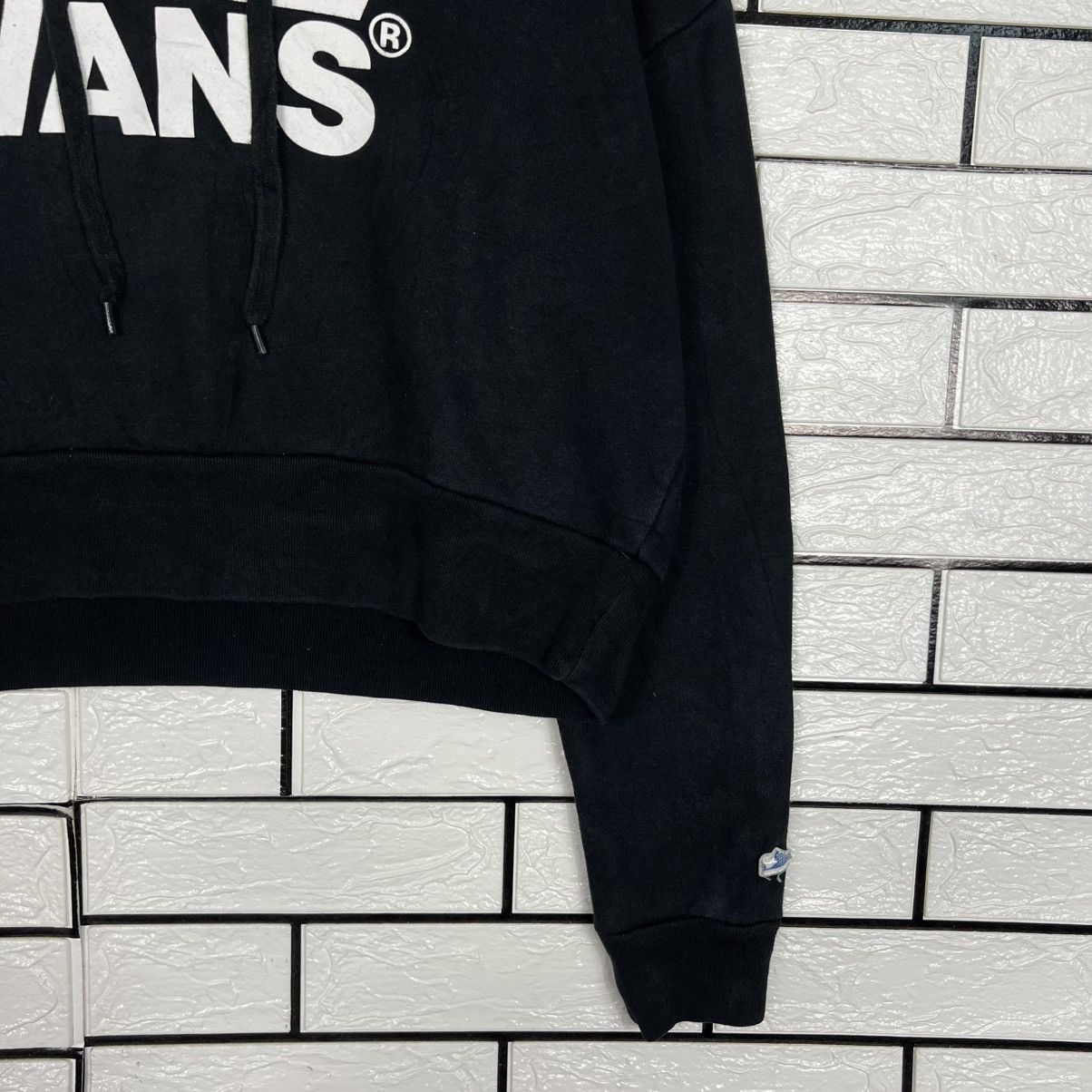 Vans VANS Big Logo Cropped Pullover Hoodie Sweatshirt #4083-C186 Size ONE SIZE - 6 Thumbnail