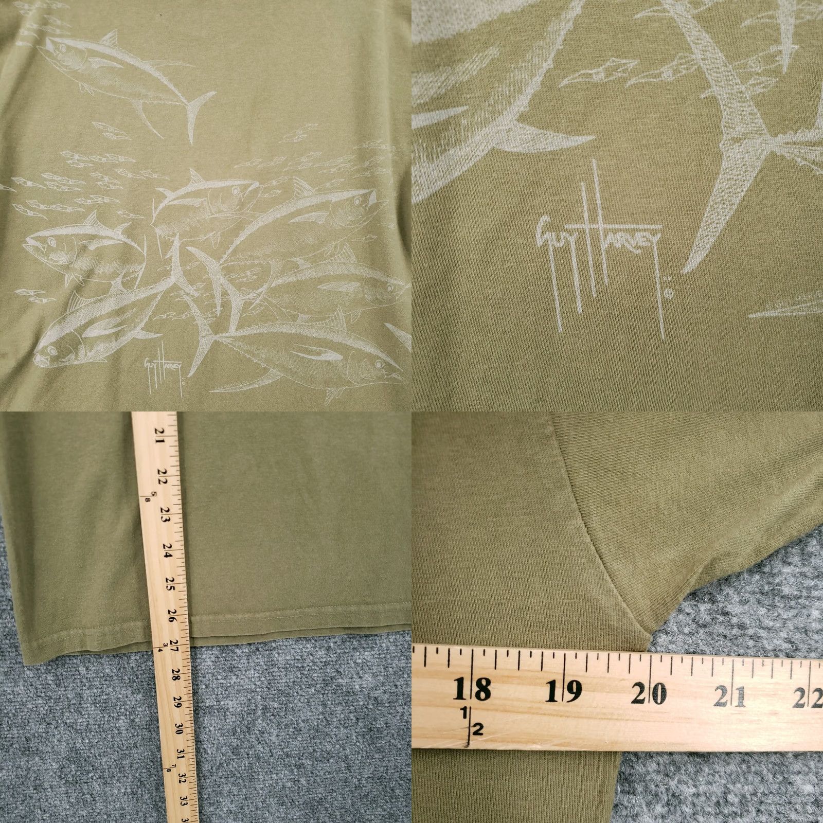 Guy Harvey Guy Harvey T-Shirt Mens M Green Logo Fish Print Short Sleeve Tee Size US M / EU 48-50 / 2 - 8 Thumbnail