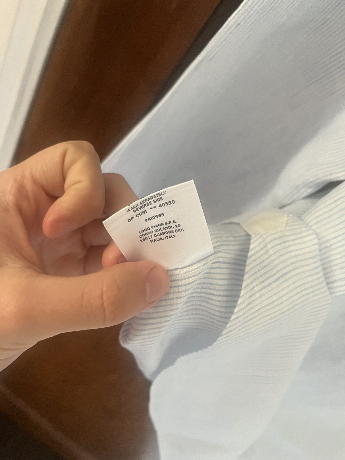 Loro Piana Loro Piana Striped Andre linen shirt size 42 Size US L / EU 52-54 / 3 - 7 Thumbnail