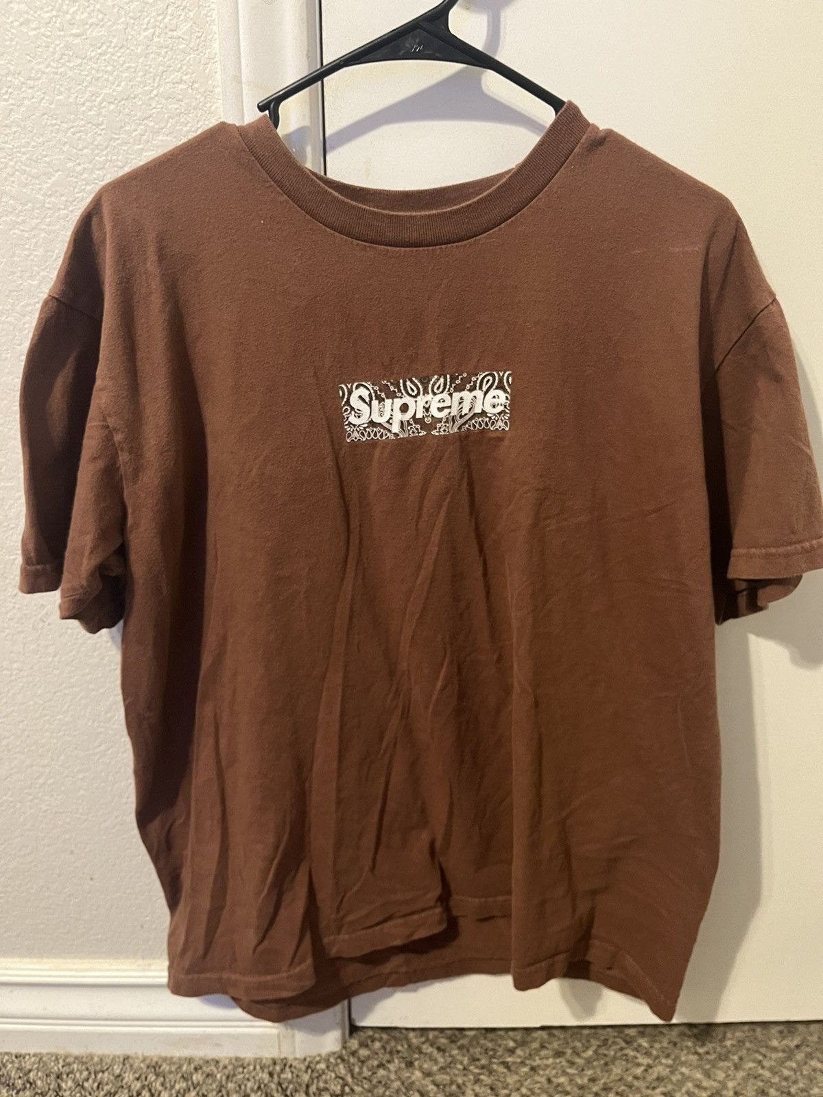 Supreme Brown Supreme Bandana Box Logo Tee | Grailed