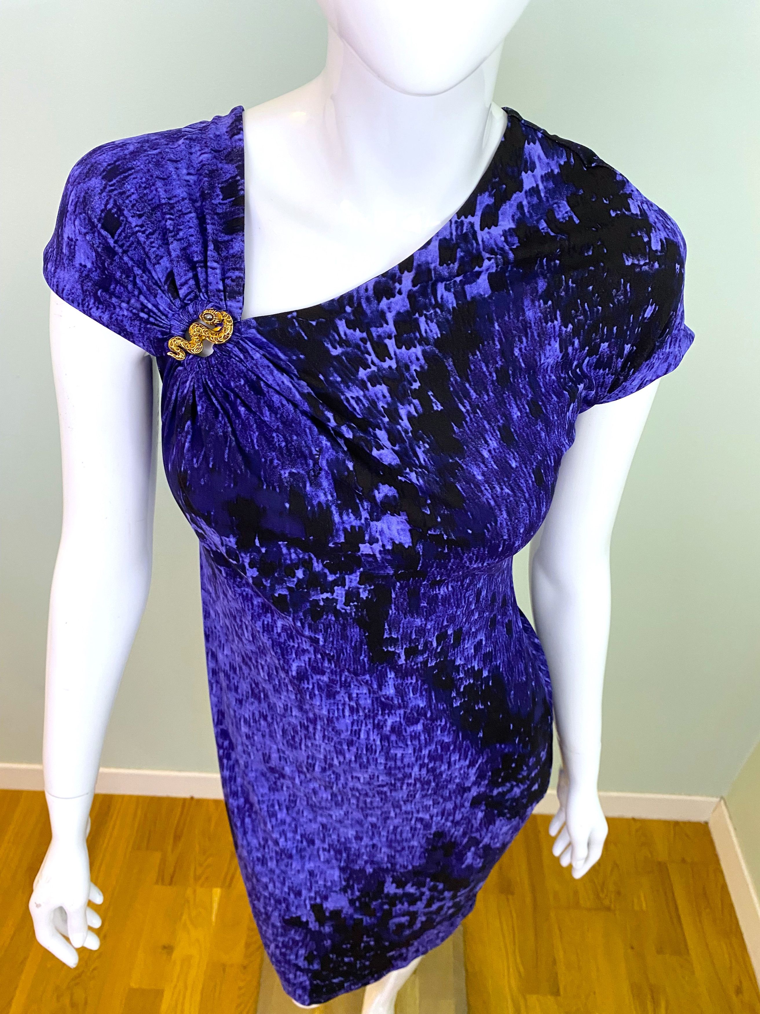 Roberto Cavalli Roberto Cavalli Snake Reptile Evening Midi Medium Dress Size M / US 6-8 / IT 42-44 - 5 Thumbnail
