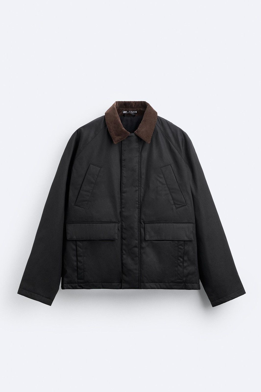 Zara ZARA MIXED COLLAR WAXED JACKET Size US L / EU 52-54 / 3 - 7 Thumbnail