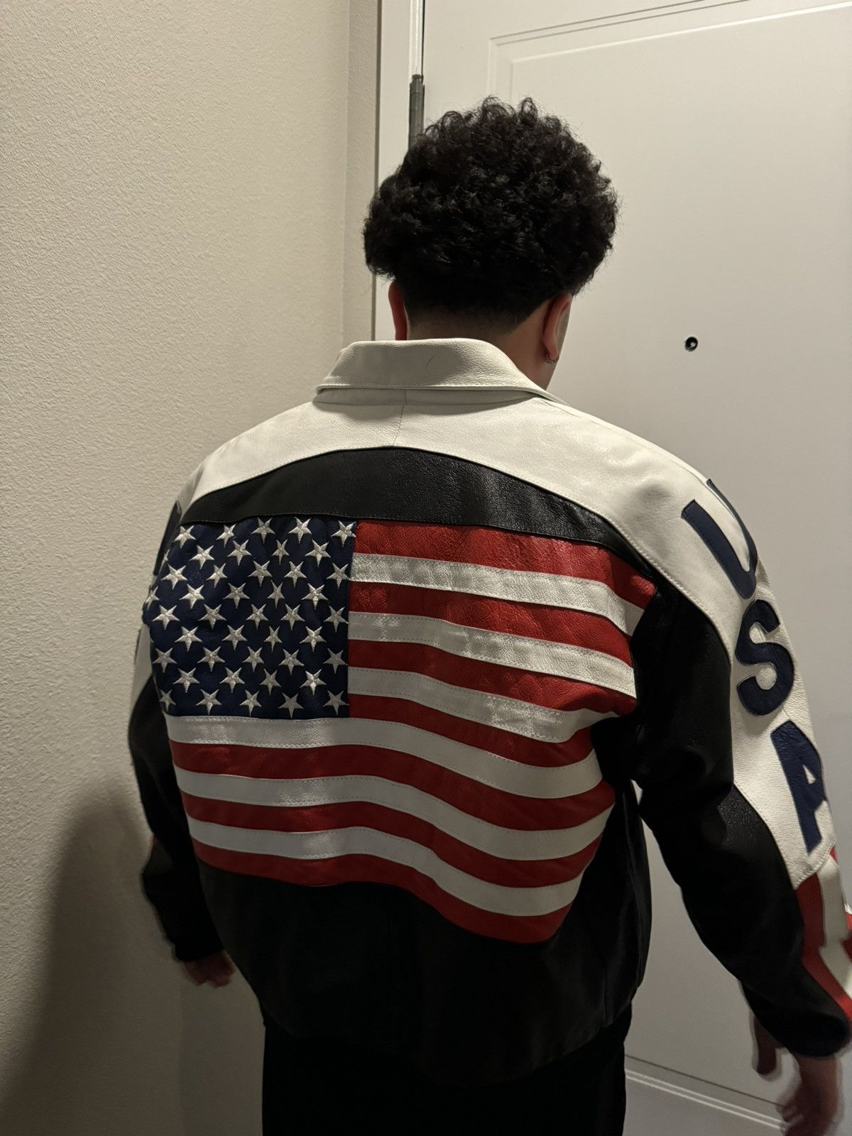 Vintage VINTAGE 90’s USA LEATHER JACKET PHASE 2 Size US XL / EU 56 / 4 - 6 Thumbnail