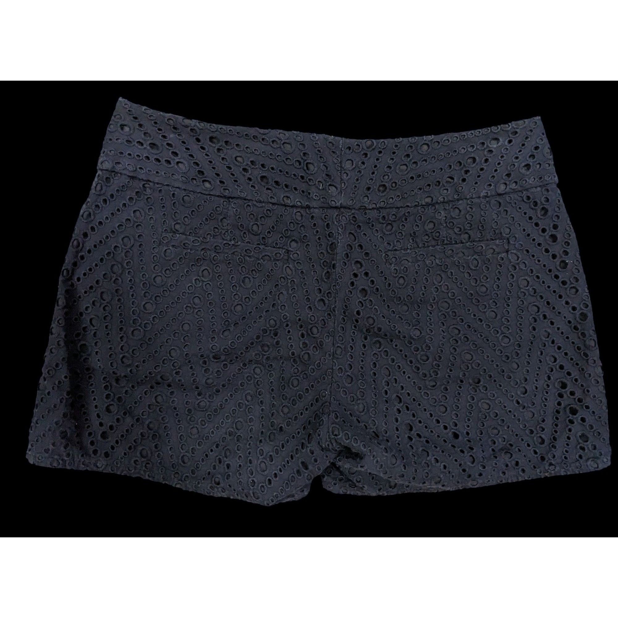 Other Casual Navy Eyelet Embroidered Shorts by Outback Red Size 27" / US 4 / IT 40 - 2 Thumbnail