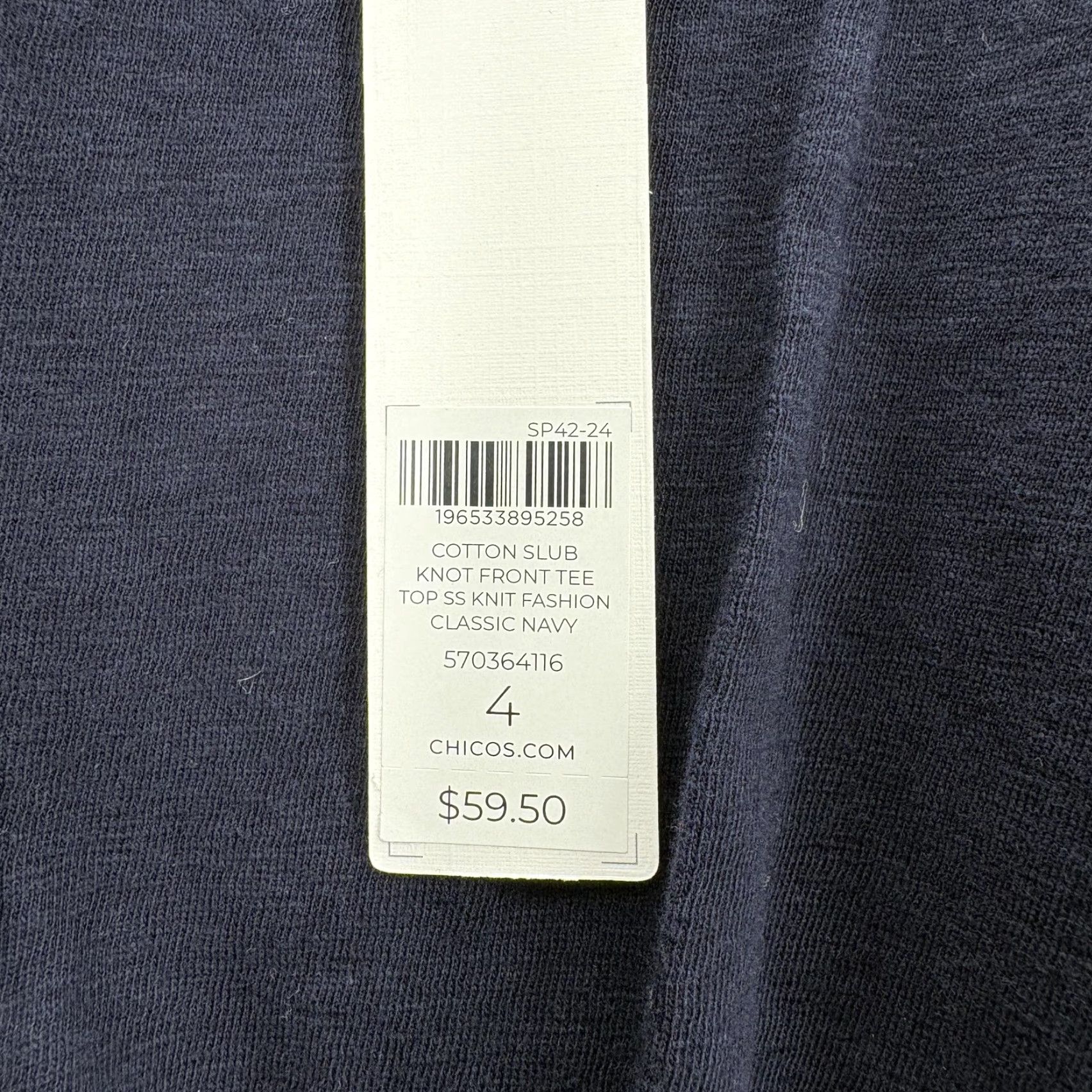 Vintage Chico's Shirt Womens XXL Blue Short Sleeve Cotton Slub Knot Front Tee NWT Shirt Womens 4 XXL Blue Short Sleeve Cotton Slub Knot Front Tee Top NWT Size XXL / US 16-18 / IT 52-54 - 5 Thumbnail