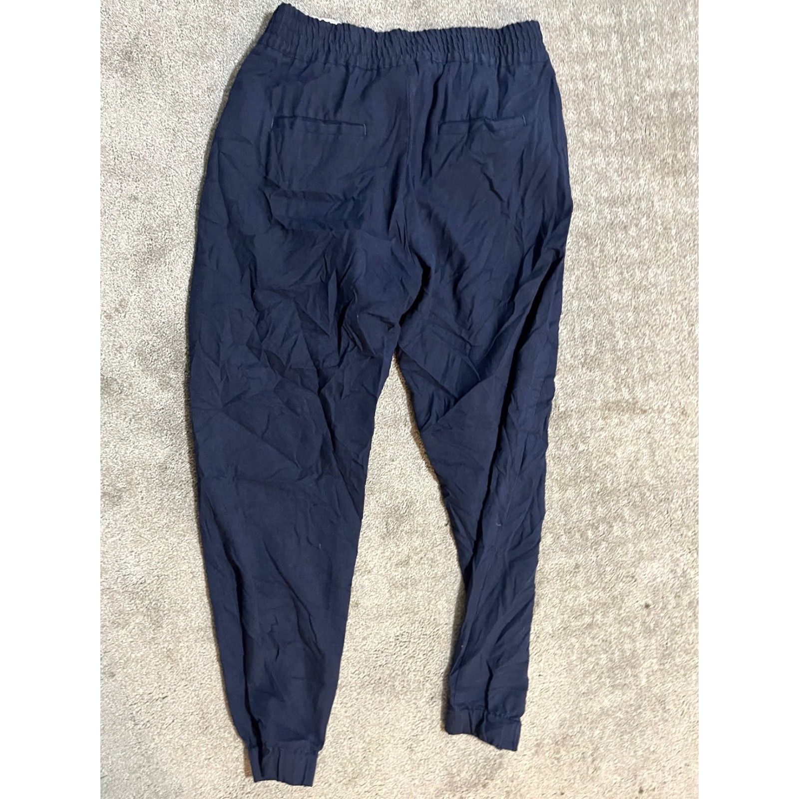 Banana Republic Banana Republic Pants Women's Pull-On Navy Blue 6 Polyester Viscose Skinny Ankle Pockets Elastic Waist Preppy Size 28" / US 6 / IT 42 - 3 Thumbnail