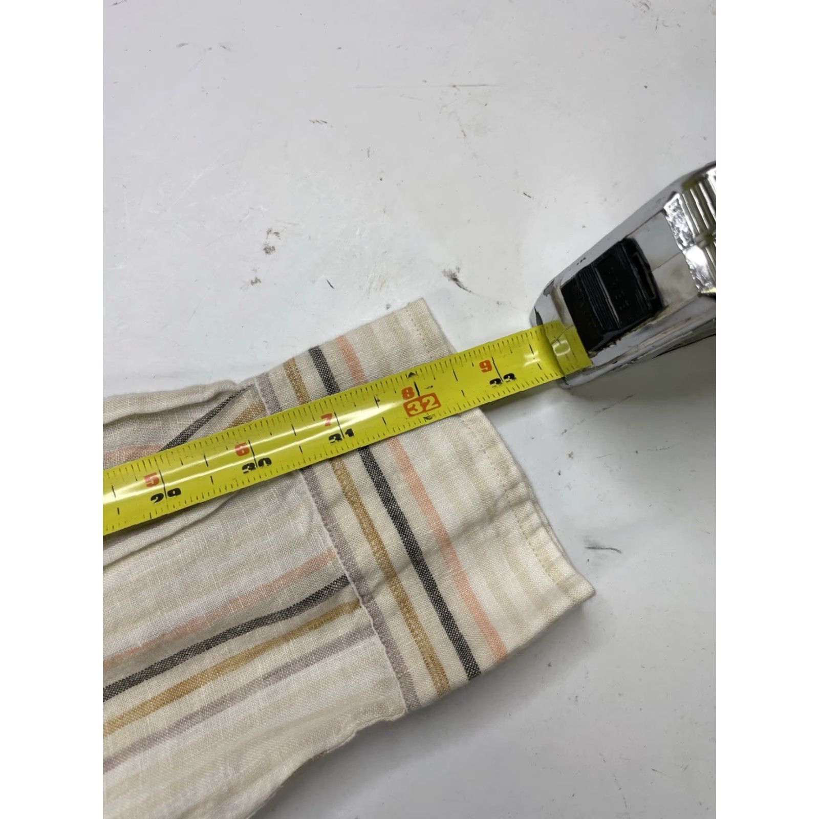 Bloomingdale's Bloomingdale's The Men's Store Linen Button Down Shirt Striped XL Multicolor Pattern Long Sleeve Button-Up Collared Men Size US XL / EU 56 / 4 - 5 Thumbnail