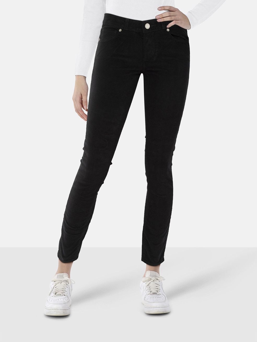 Paige Black Corduroy Trousers Size 27" / US 4 / IT 40 - 1 Thumbnail
