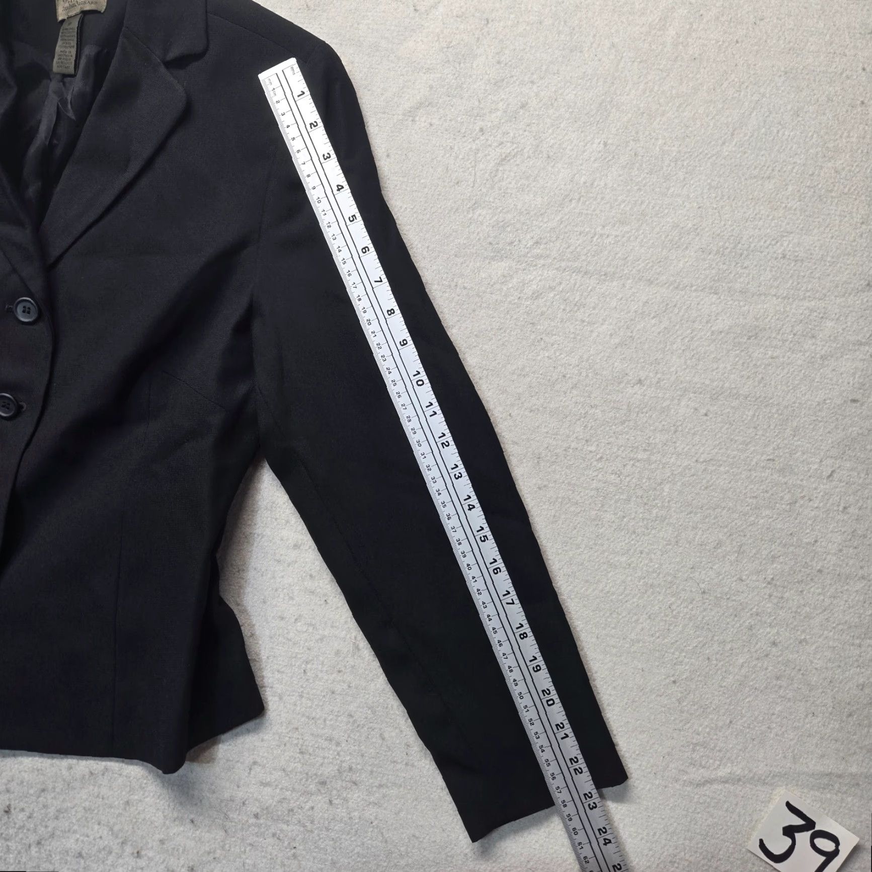 Vintage Uniform Blazer Solid Black Jacket Adult Women's Petite 8P Blazer Jacket Black 8P Women Petite」に誤りがあるため、正しく再編成します Size M / US 6-8 / IT 42-44 - 6 Thumbnail
