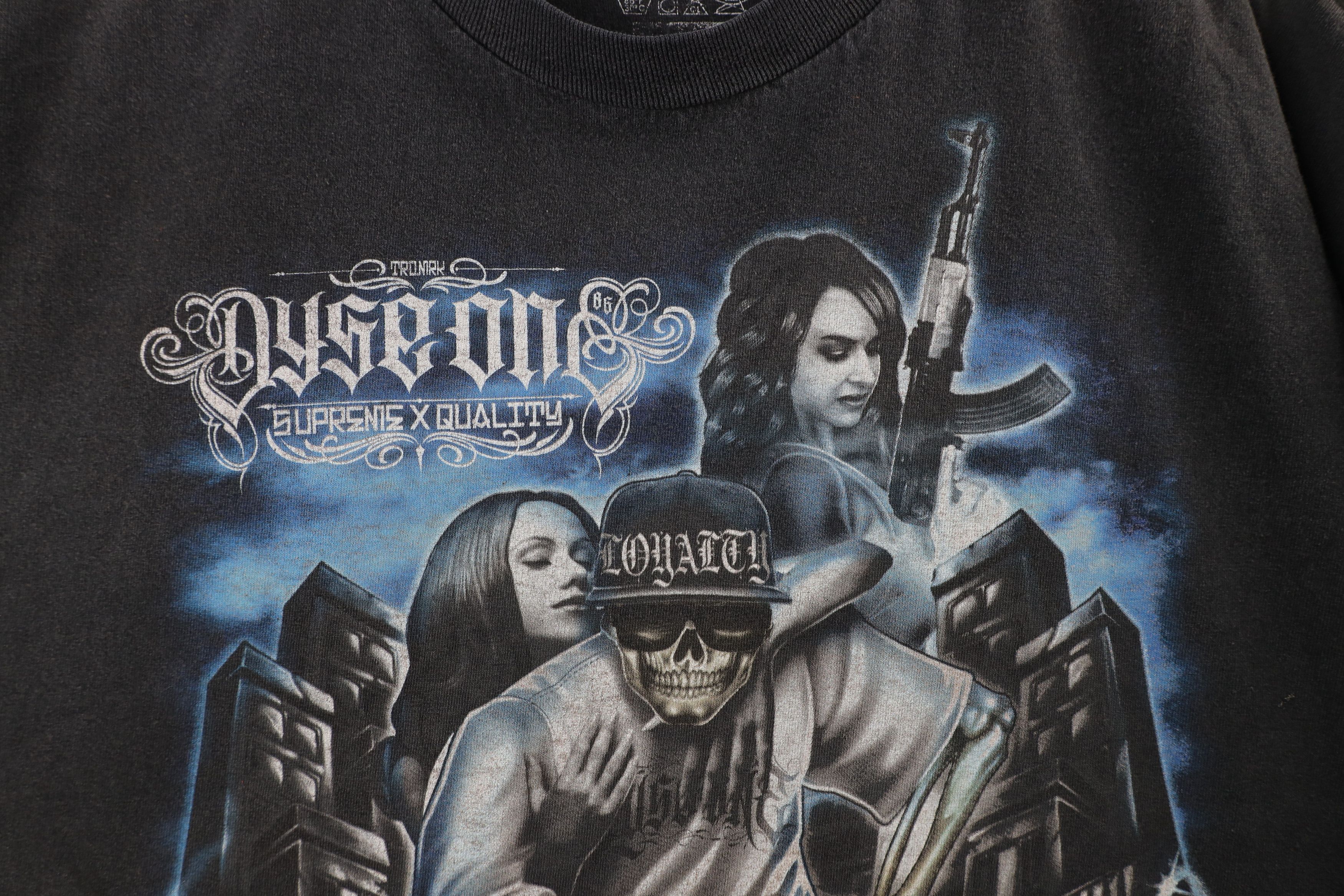 Vintage Vintage Y2K Streetwear Skeleton Dice Hip Hop Rap T-Shirt Size US XXL / EU 58 / 5 - 6 Thumbnail