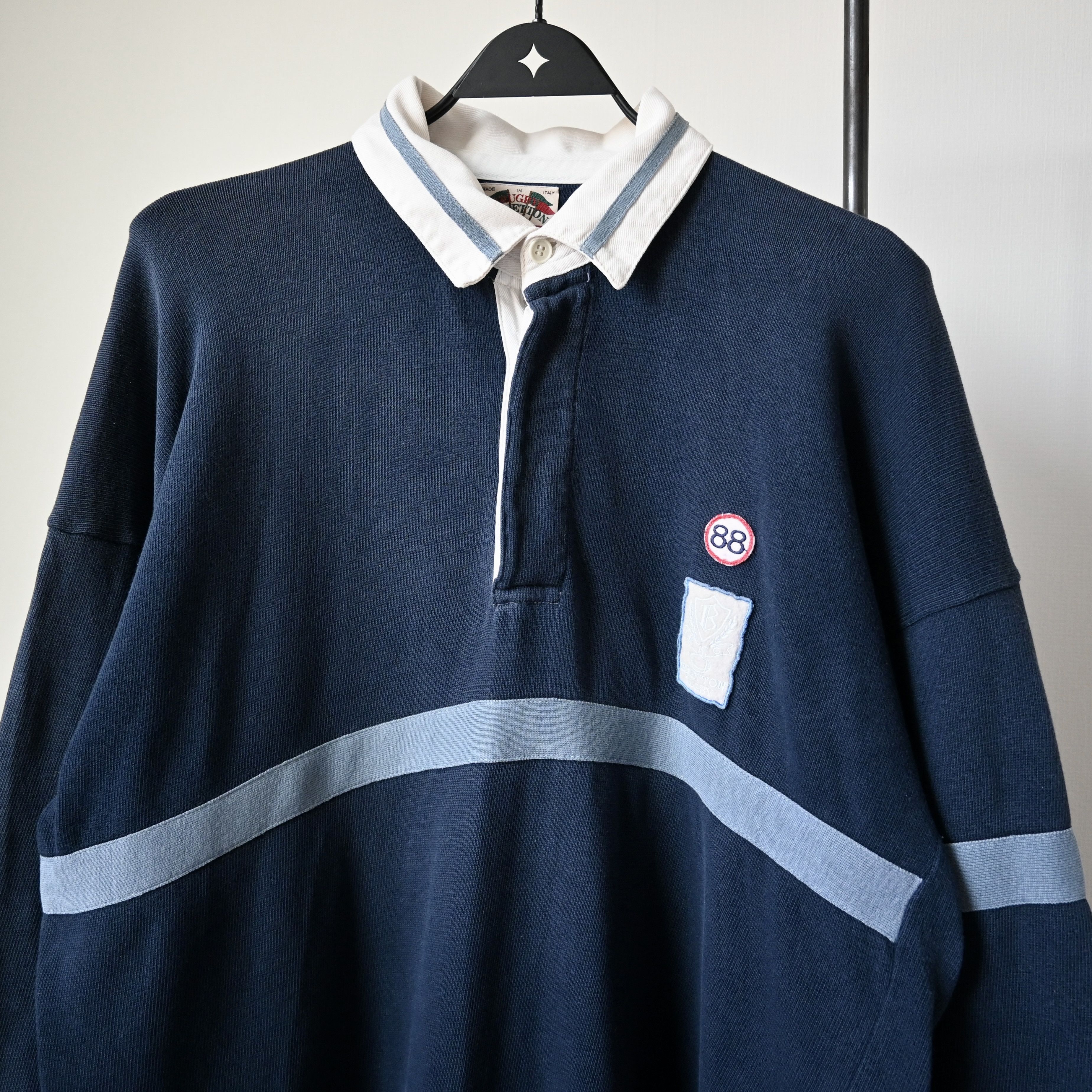 United Colors Of Benetton VTG 1990s United Colors Of Benetton rugby shirt Size US XL / EU 56 / 4 - 5 Thumbnail
