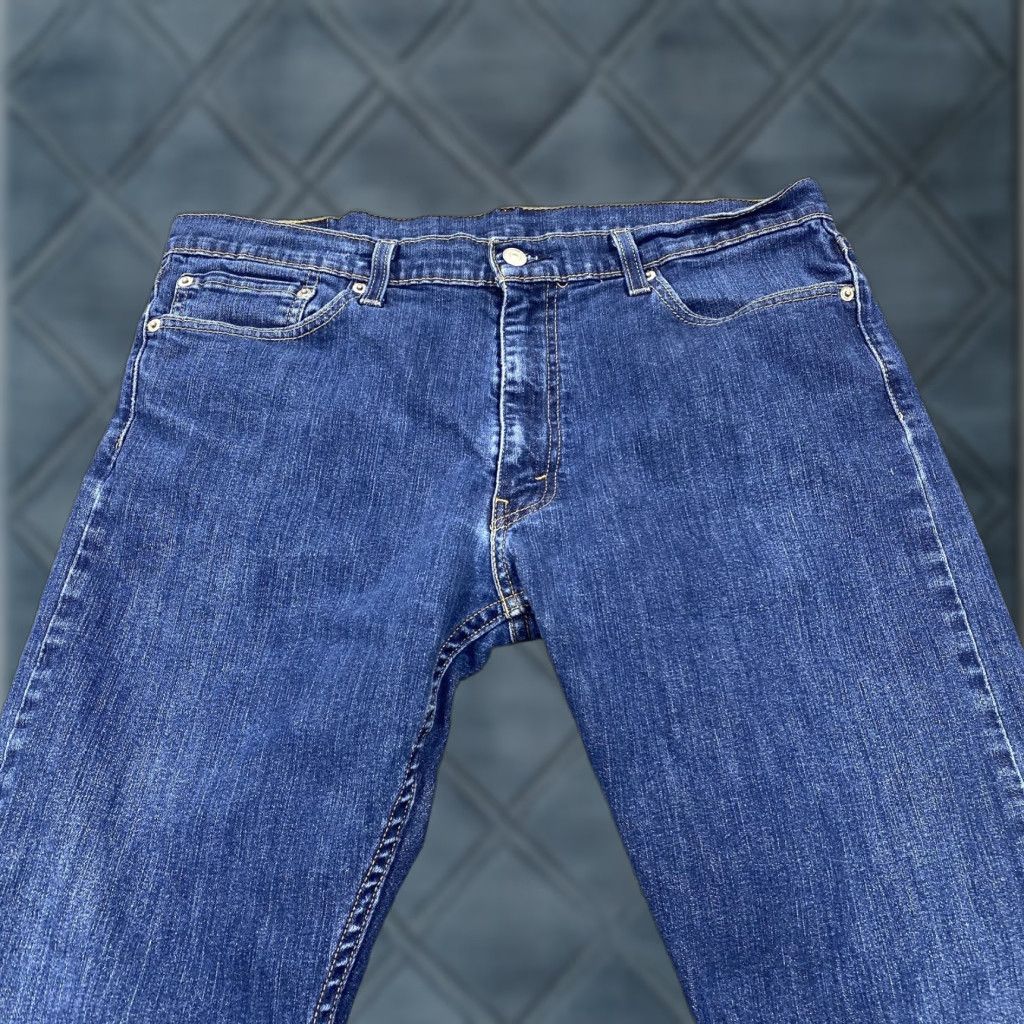 Levi's Levi's 513 Jeans Mens 36x30 Blue Slim Straight Stretch Denim Distressed Size US 36 / EU 52 - 1 Thumbnail