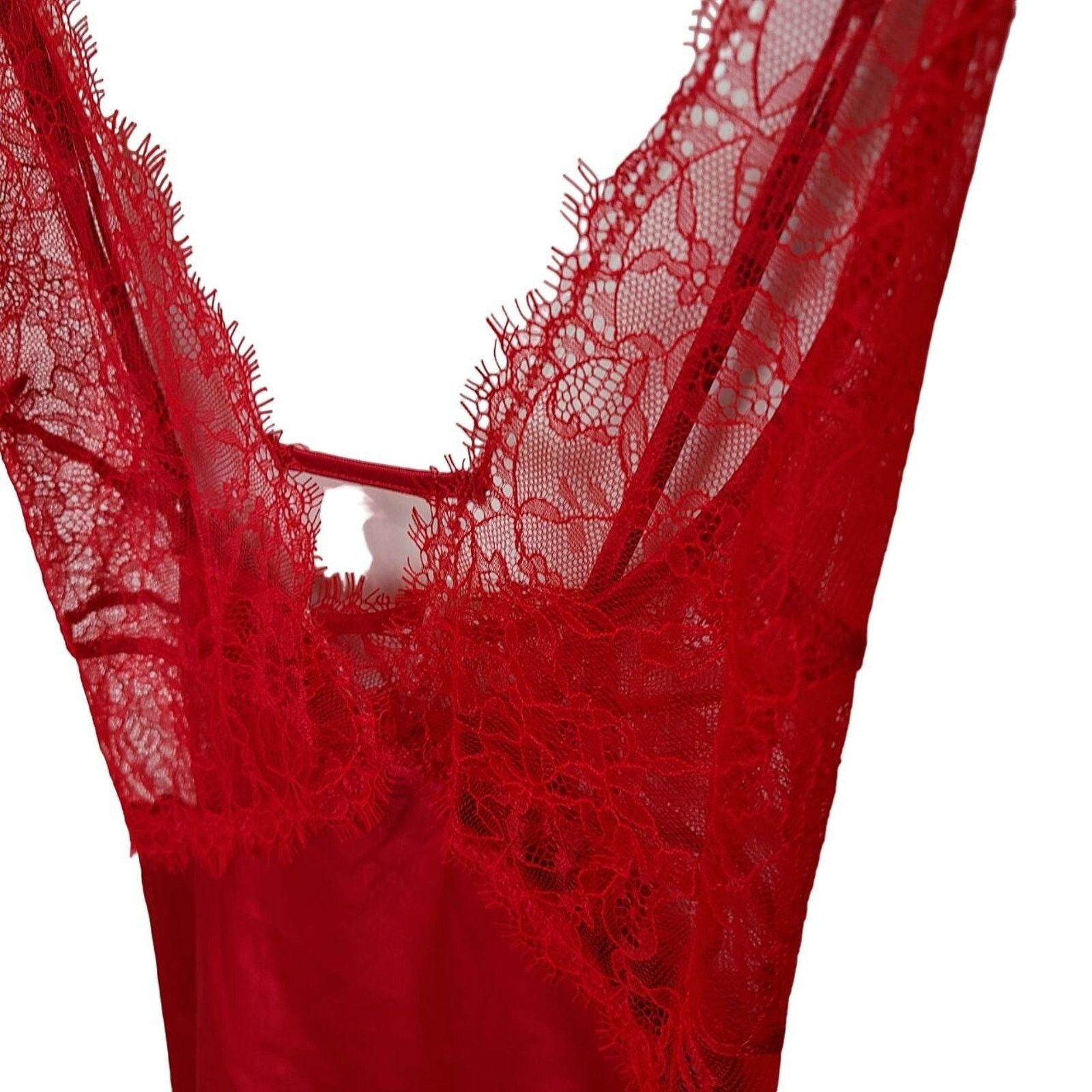 Victoria's Secret Victorias Secret Womens Satin Lingerie Eyelash Lace Coquette Size XL / US 12-14 / IT 48-50 - 4 Thumbnail