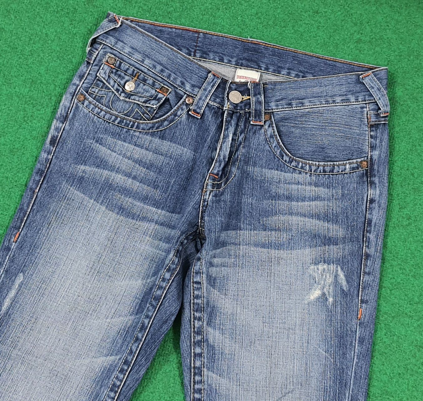 True Religion Rare True Religion Joey World Tour Embroidery Jeans C297N15 Size US 33 - 6 Thumbnail