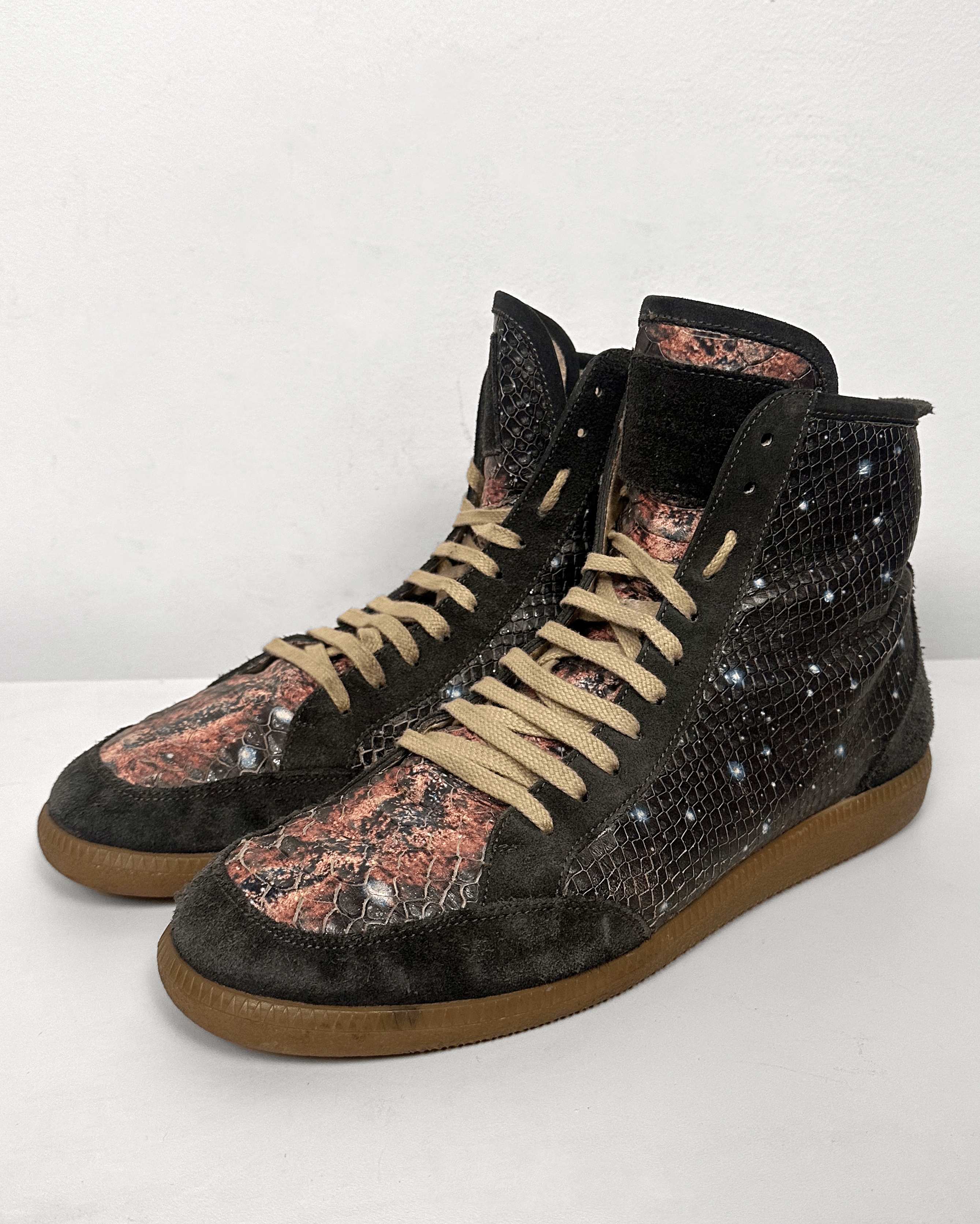Maison Margiela Maison Margiela Snakeskin Python Galaxy High Top Sneakers Size US 9 / EU 42 - 6 Thumbnail
