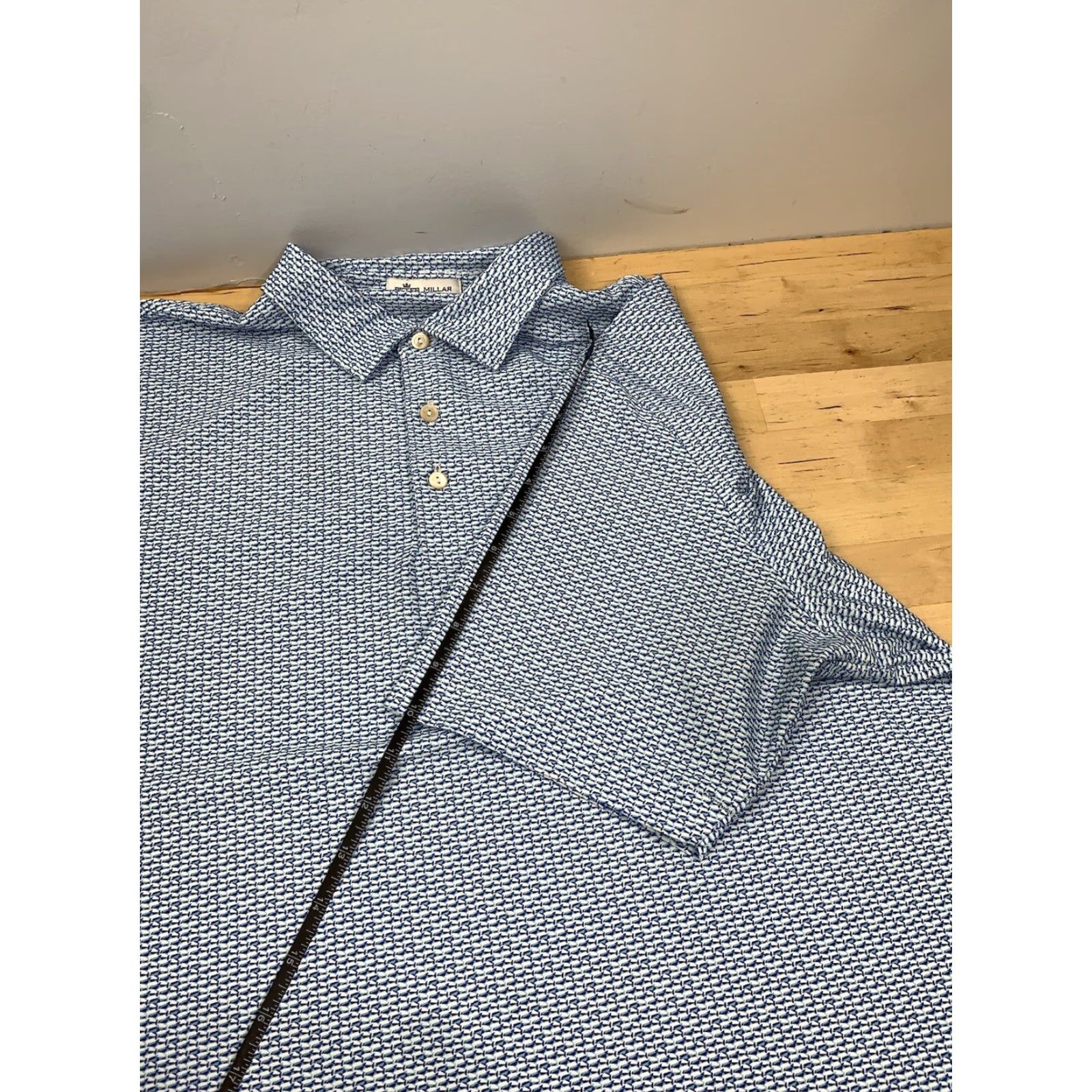 Peter Millar Peter Millar Polo L Blue Summer Comfort Stretch Performance Casual Golf Mens #8417 Size US L / EU 52-54 / 3 - 7 Thumbnail