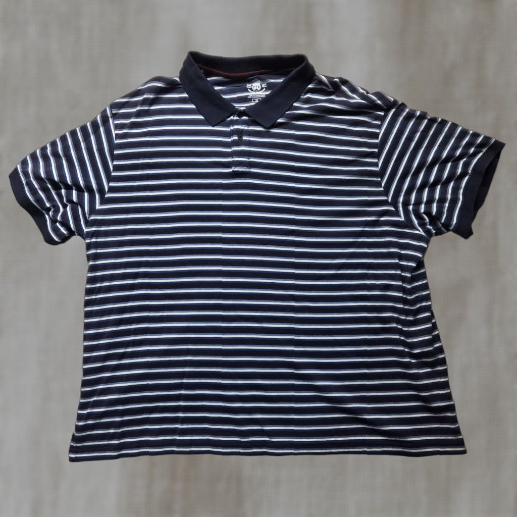 Route 66 Route 66 Polo Shirt Short Sleeve 3XL Blue Striped 100% Cotton Men’s Shirt Size US XXL / EU 58 / 5 - 1 Thumbnail
