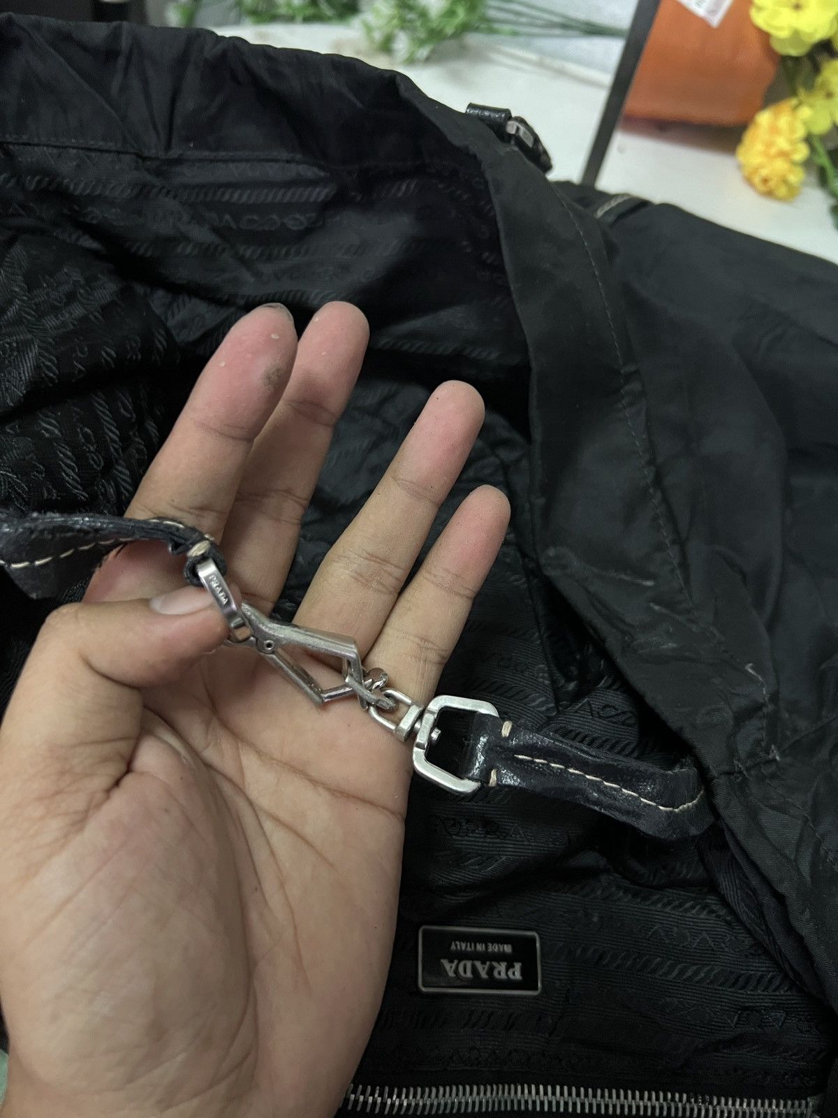 Prada Prada Black Vintage Hand Bag Size ONE SIZE - 13 Thumbnail