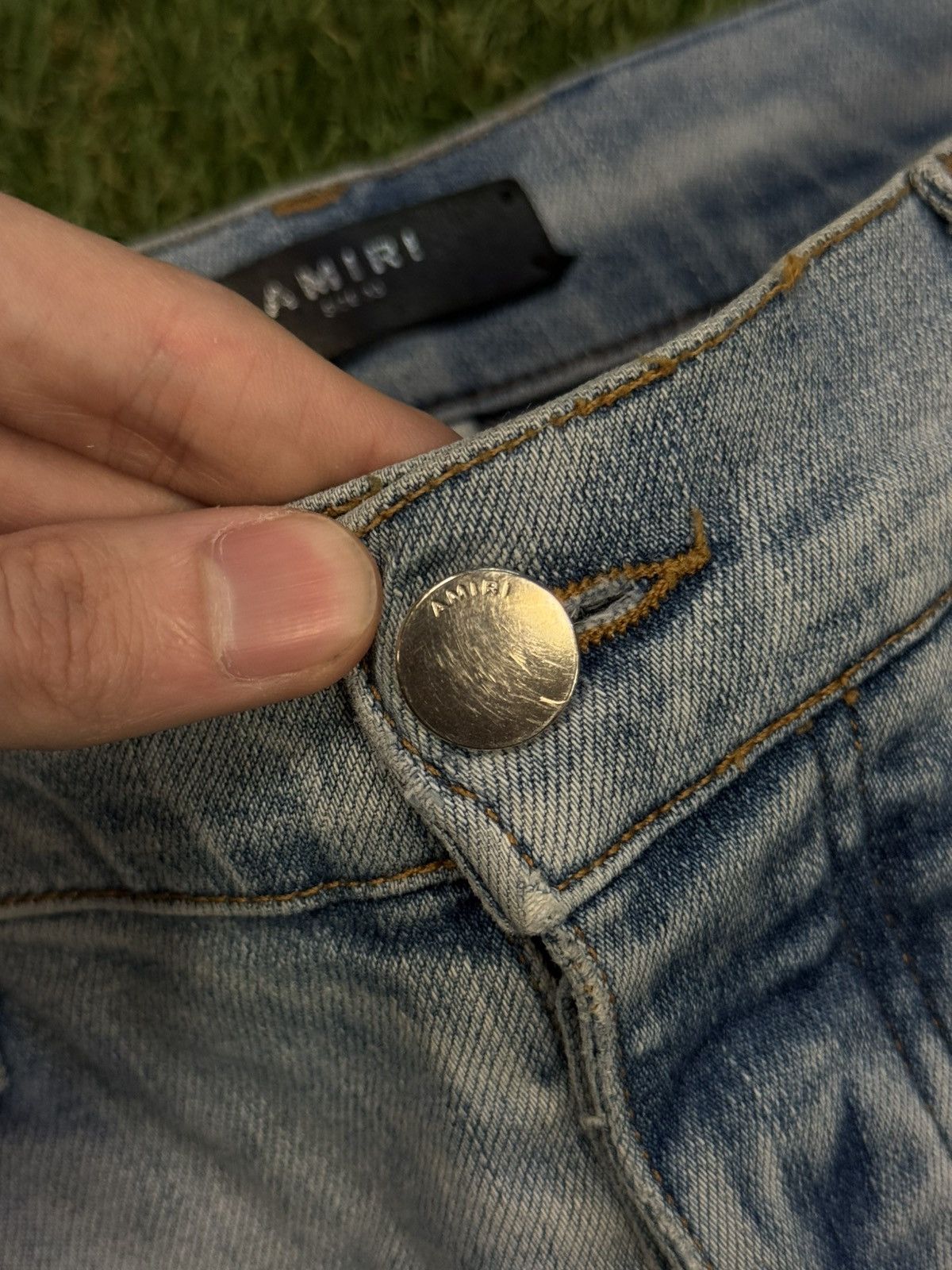 Amiri Amiri MX1 Jeans Black Patch Blue Pants Size 33 CLEAN 🧼 Size US 33 - 9 Thumbnail