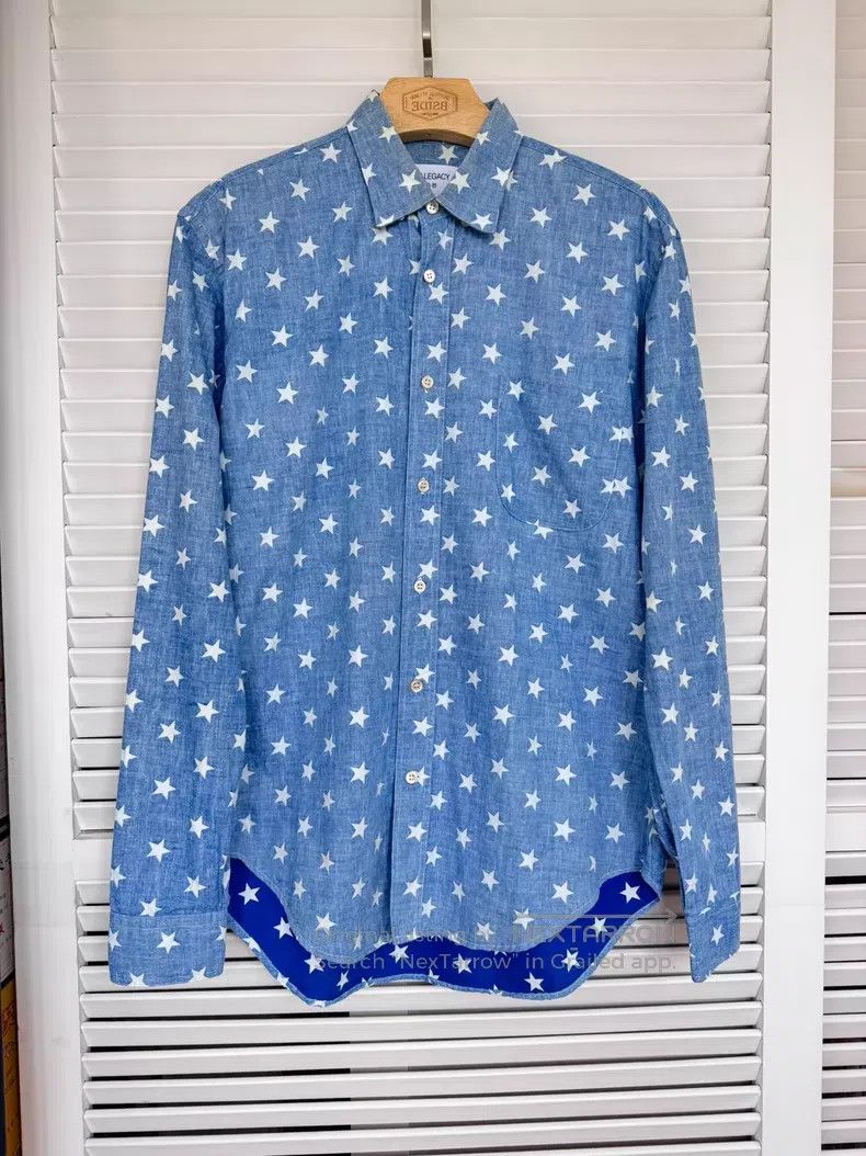 Our Legacy Our Legacy White Starry Blue Shirt Size US M / EU 48-50 / 2 - 1 Thumbnail