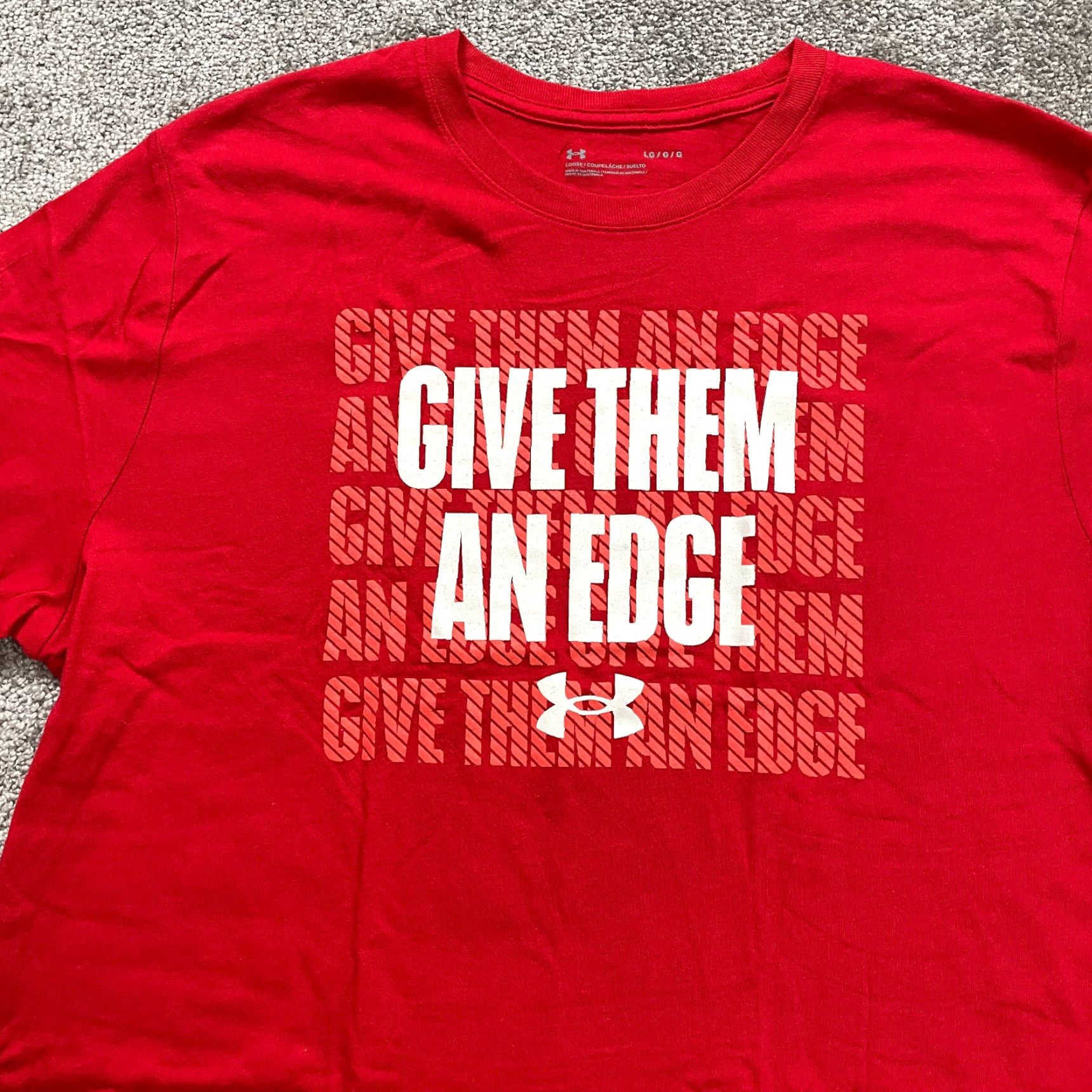 Under Armour Under Armour Shirt Mens Large Red Short Sleeve Teamate Logo Active Tee Size US L / EU 52-54 / 3 - 2 Thumbnail