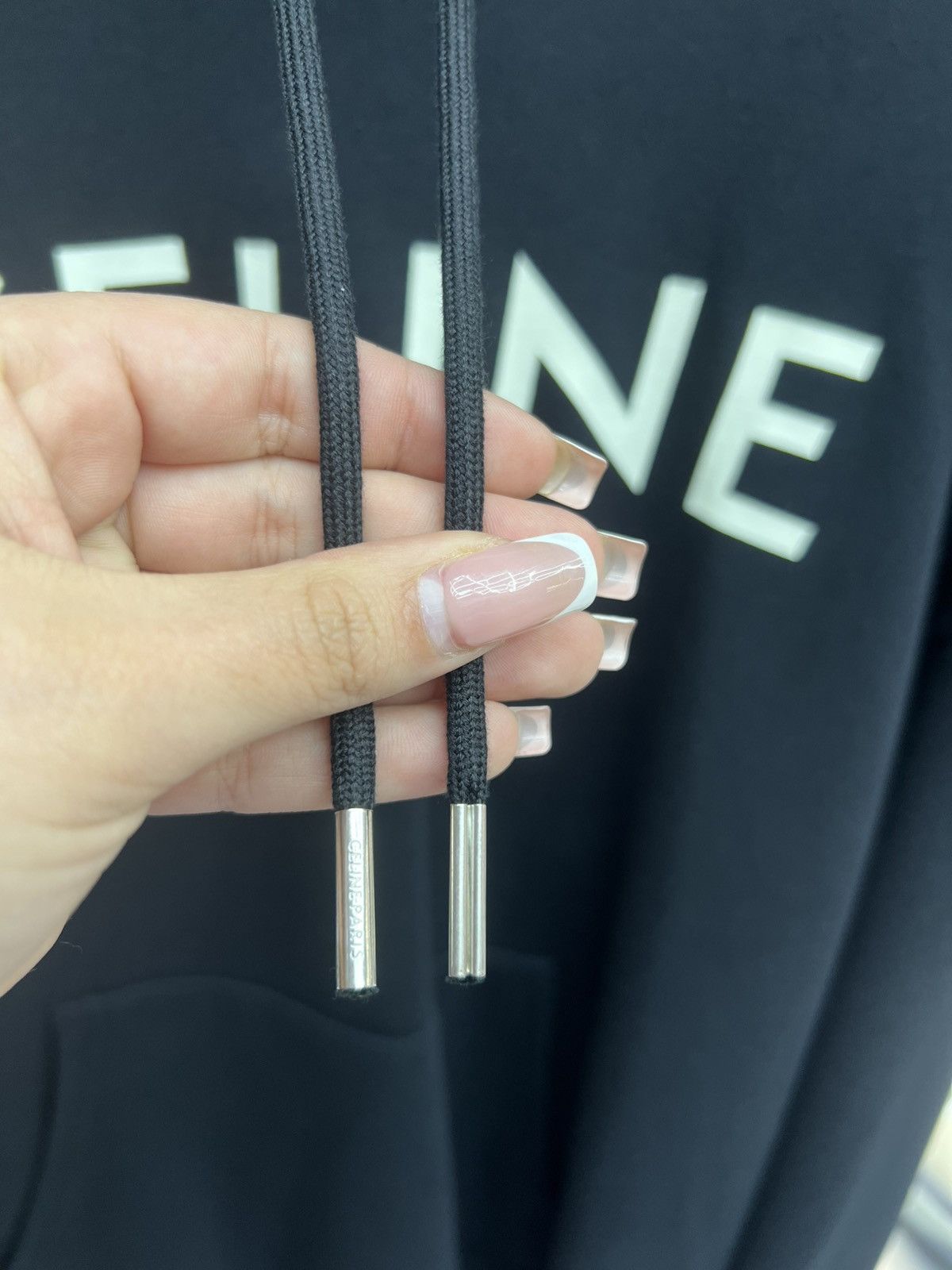 Celine Celine Logo Black Hoodie Size US XL / EU 56 / 4 - 3 Thumbnail