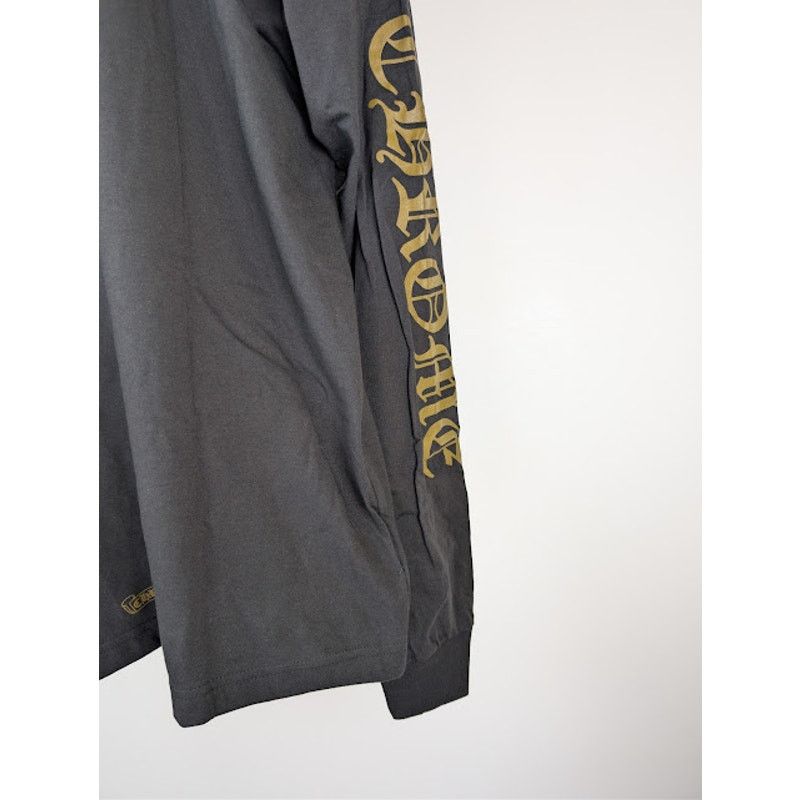 Chrome Hearts o1rshd1 Gold Neck Logo Long Sleeve T-Shirt in Black Size US M / EU 48-50 / 2 - 14 Thumbnail