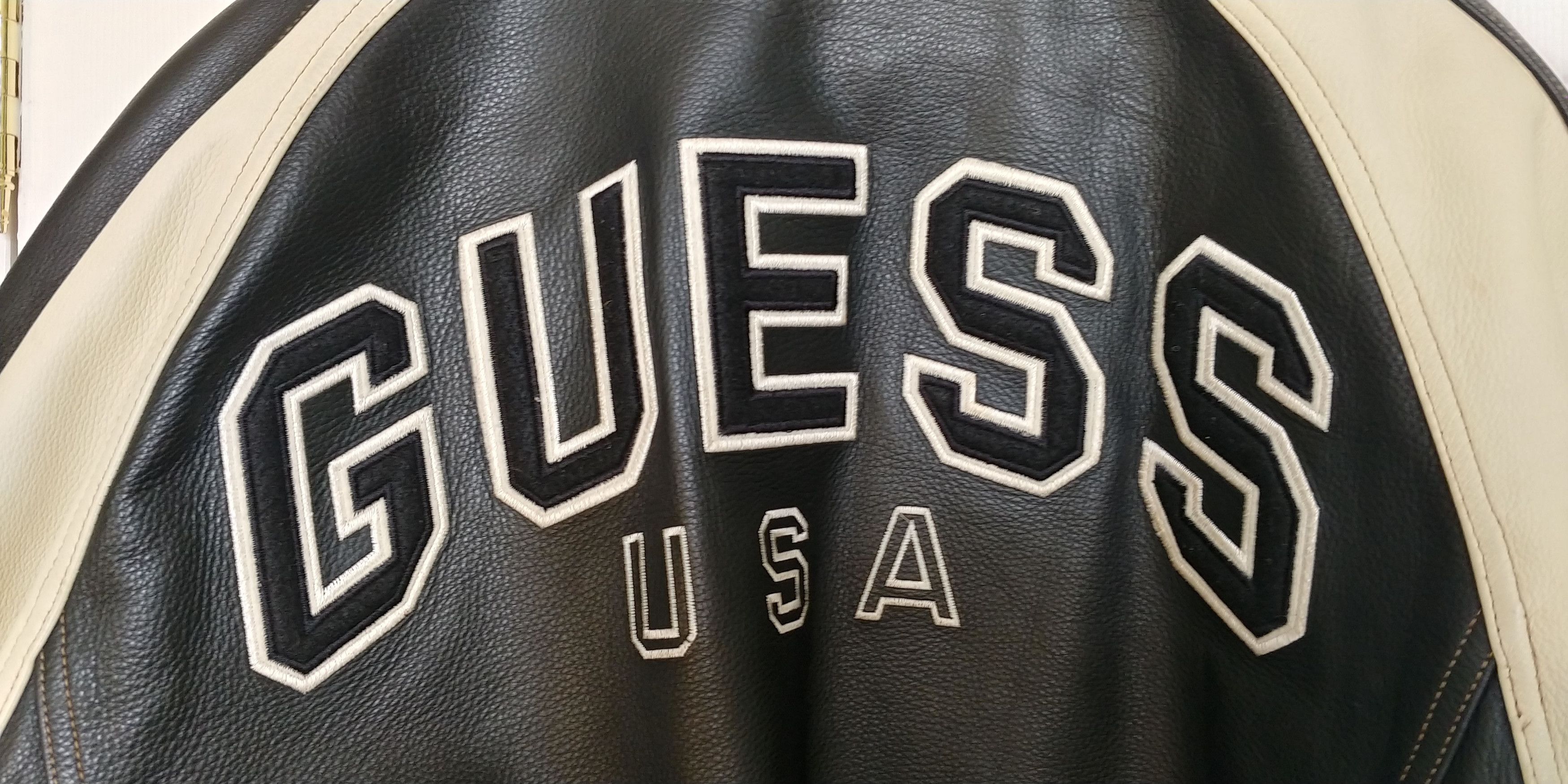 Guess RARE Vintage Guess Leather Varsity Jacket Size US M / EU 48-50 / 2 - 4 Thumbnail