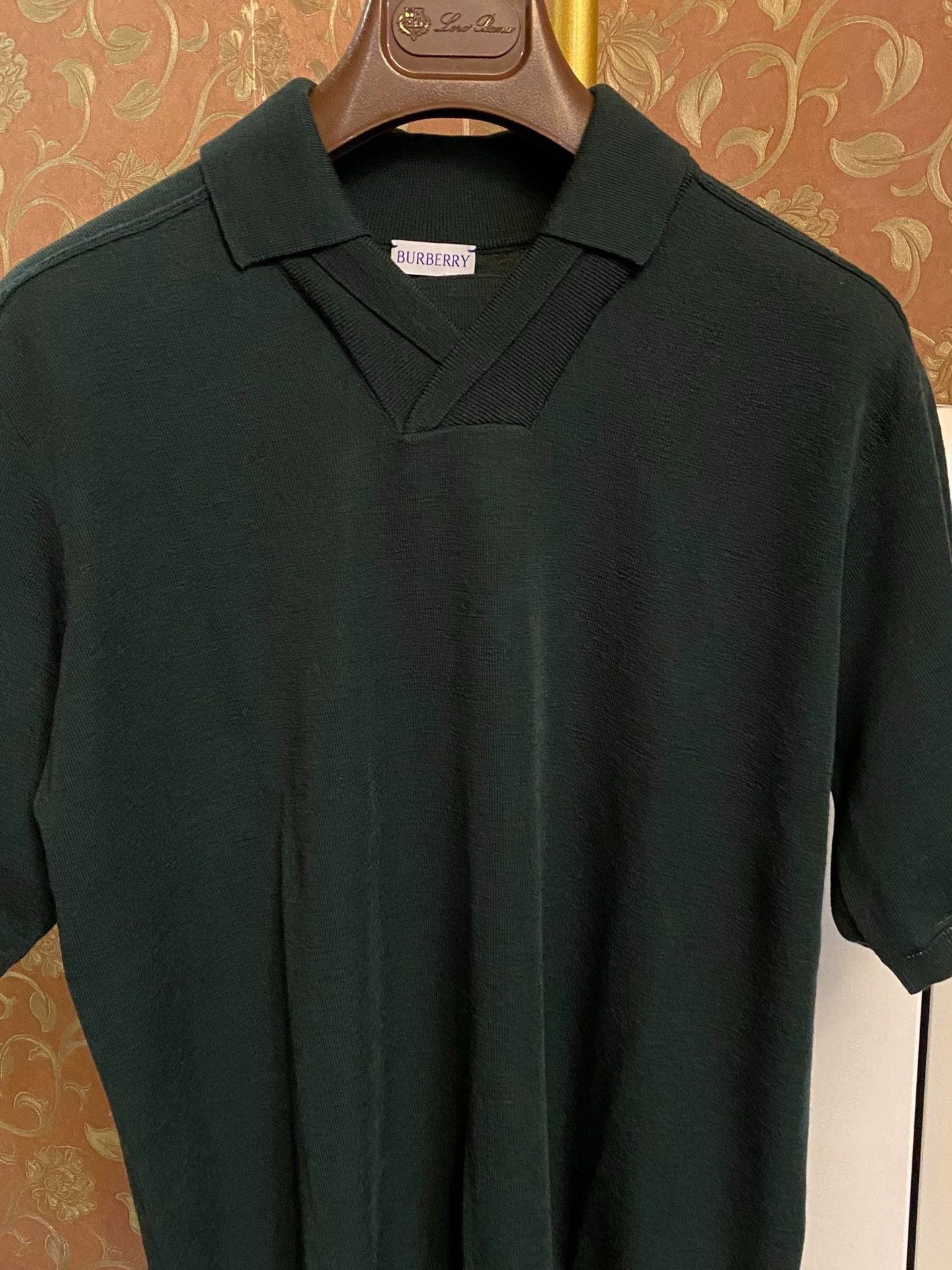 Burberry Burberry 100% Wool Short Sleeve Polo Shirt 8083182 Size US M / EU 48-50 / 2 - 2 Thumbnail