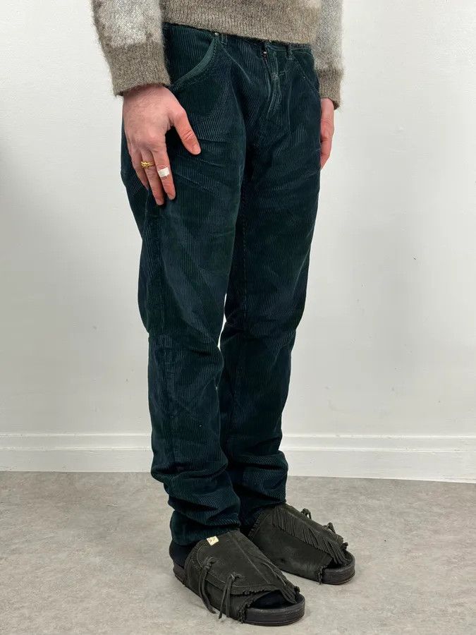 Marithe + Francois Girbaud 2000s Marithé + François Girbaud Dark Green Abstract Pants Size US 33 - 4 Thumbnail