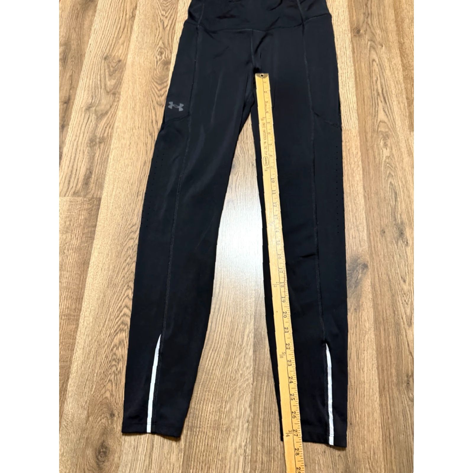 Under Armour Under Armour Pants Women's Size Medium Black Leggings Athletic Wear 36" Length Size 32" / US 10 / IT 46 - 6 Thumbnail