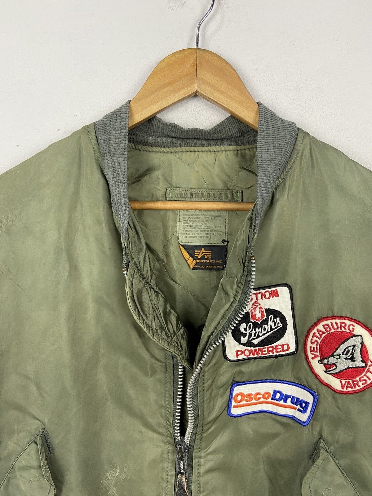 Alpha Industries MA 1 Crazy Design The Wildhearts Worn Distressed Jacket Size US L / EU 52-54 / 3 - 14 Thumbnail