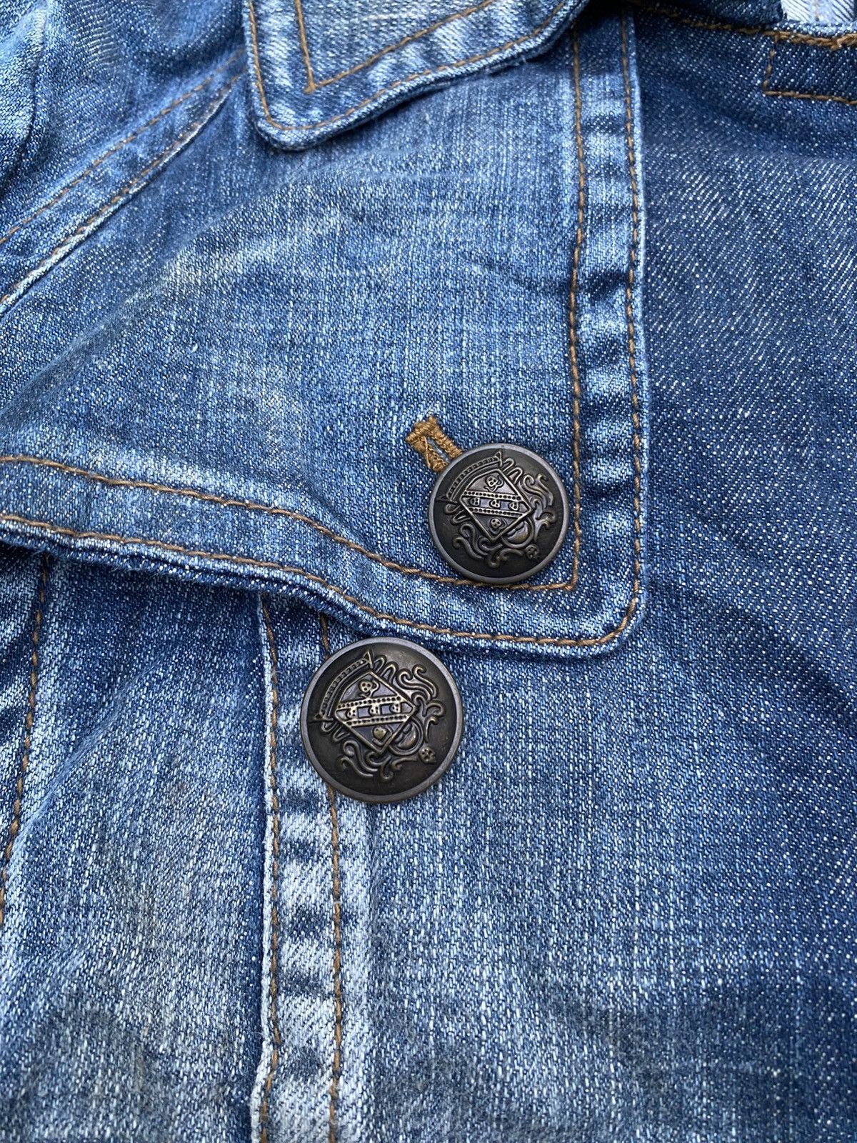 Le Grande Bleu (L.G.B.) Y2K X CHROMOSOME IN X X FREND DENIM JACKET Size S / US 4 / IT 40 - 4 Thumbnail