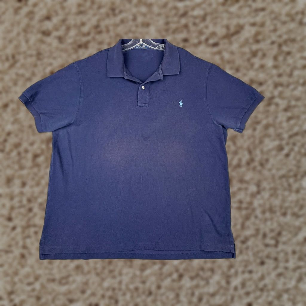Ralph Lauren Polo Ralph Lauren Polo Shirt Adult 2XL Blue Cotton Short Sleeve 100% Cotton Men's Polo Shirt Big & Tall Classic Fit Embroidered Logo 2XB Size US XXL / EU 58 / 5 - 1 Thumbnail