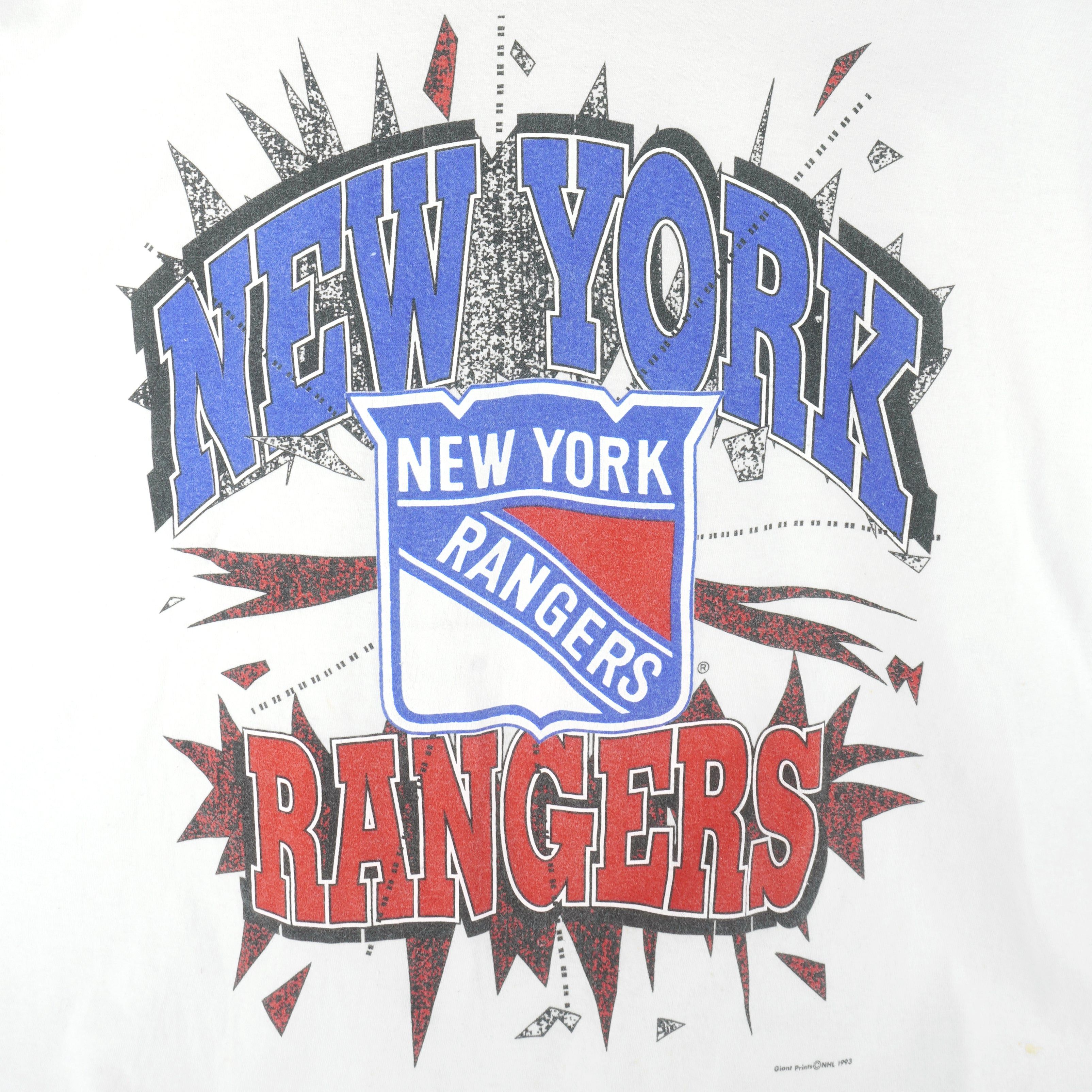 NHL (True Fan) - New York Rangers Big Logo Fan Jersey 1993 Size US XL / EU 56 / 4 - 3 Thumbnail