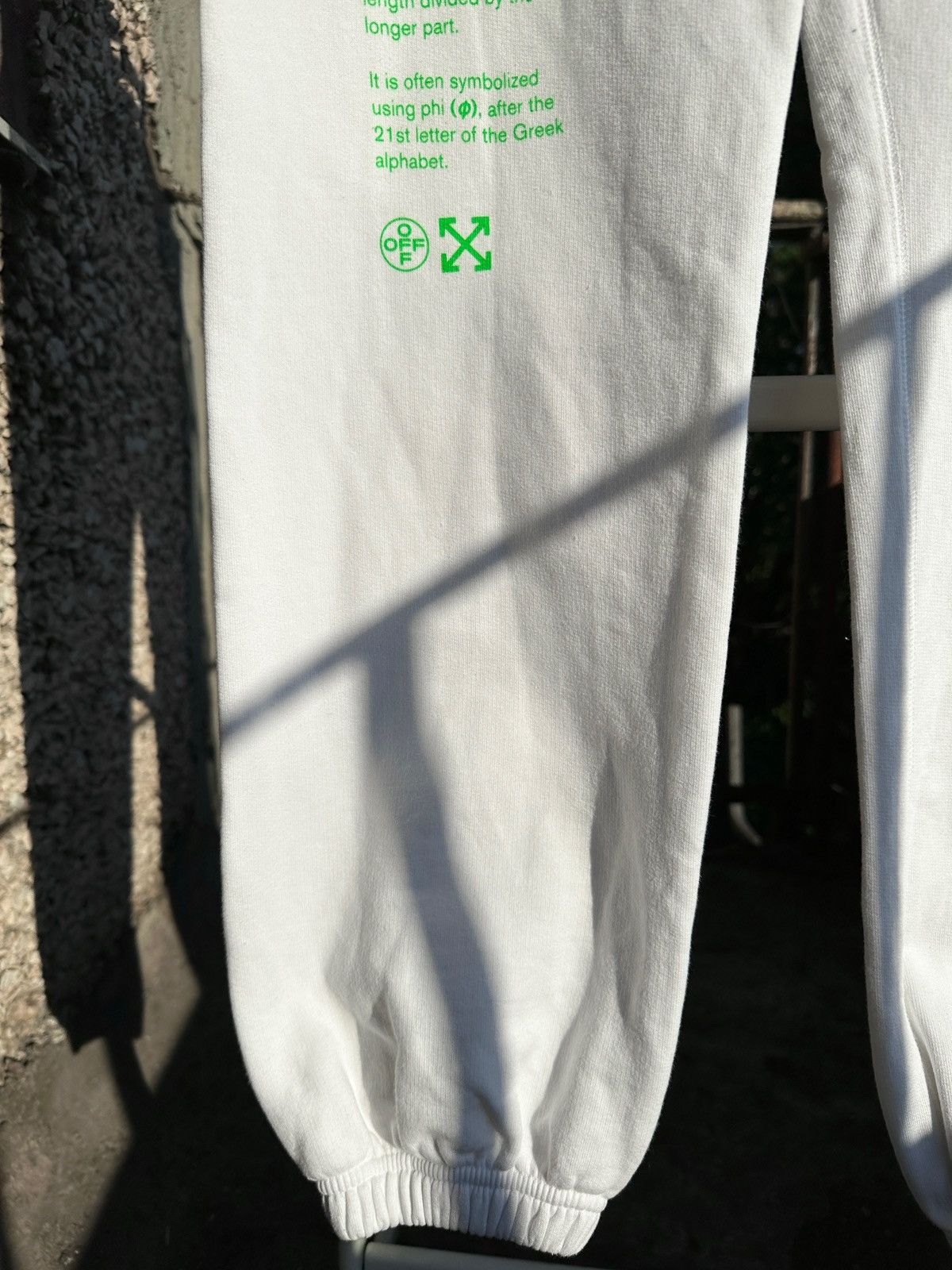 Off-White Off-White Golden Ratio White Sweatpants Size US 30 / EU 46 - 10 Thumbnail