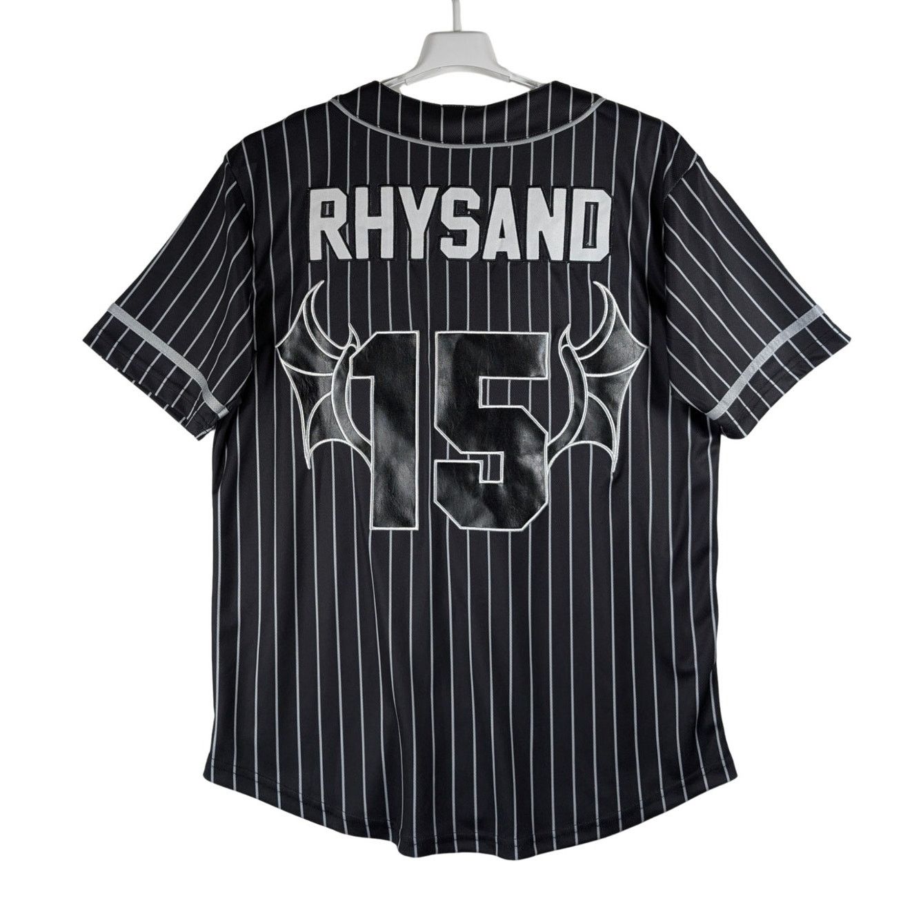 Unknown London ACOTAR Velaris Rhysand 15 Baseball Jersey Black Pinstripe Size US M / EU 48-50 / 2 - 2 Thumbnail