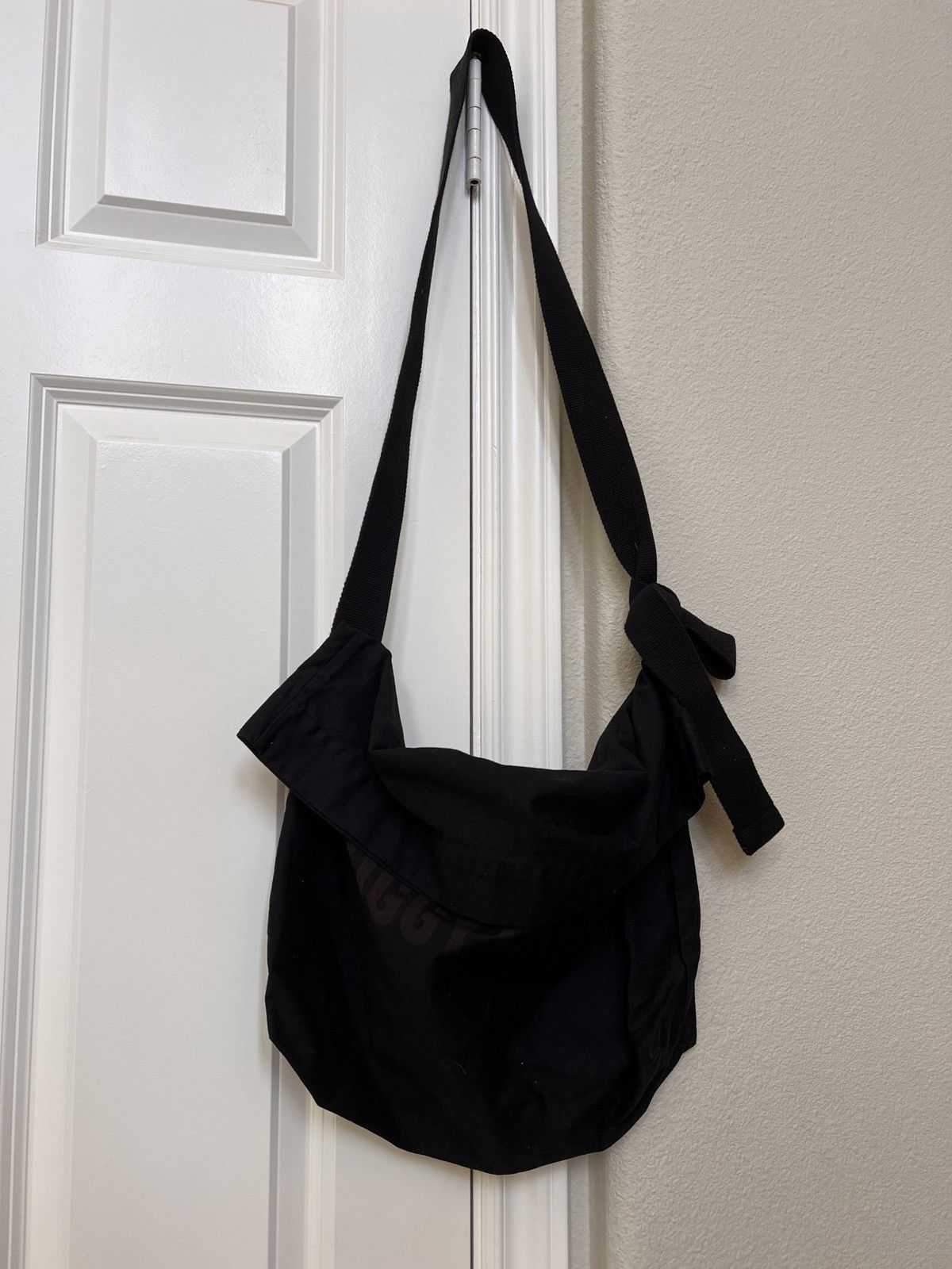 Ziggy Chen Black Cotton logo shoulder tote with brown logo Size ONE SIZE - 1 Thumbnail