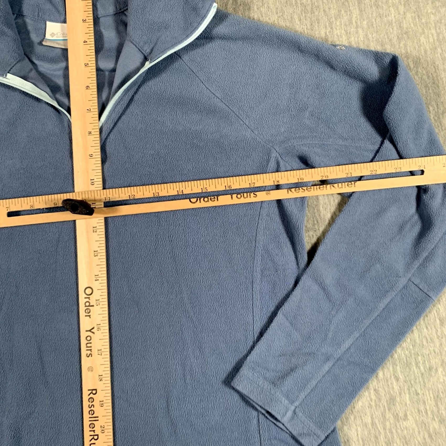 Vintage Columbia Pullover Fleece Womens Large Blue Quarter Zip Mock Neck Hiking Top Size L / US 10 / IT 46 - 6 Thumbnail