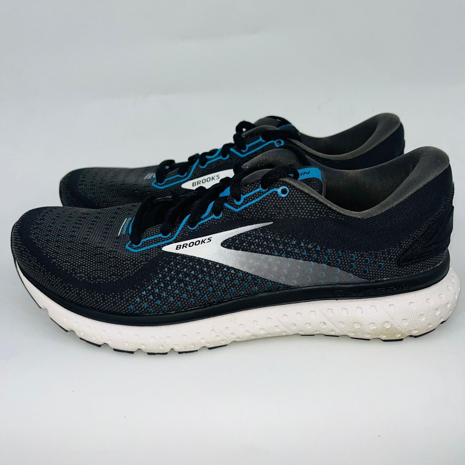 Brooks BROOKS MENS GLYCERIN18 CUSHION BLACK/WHITE SHOES SIZE 8.5 2E Size US 8.5 / EU 41-42 - 4 Thumbnail