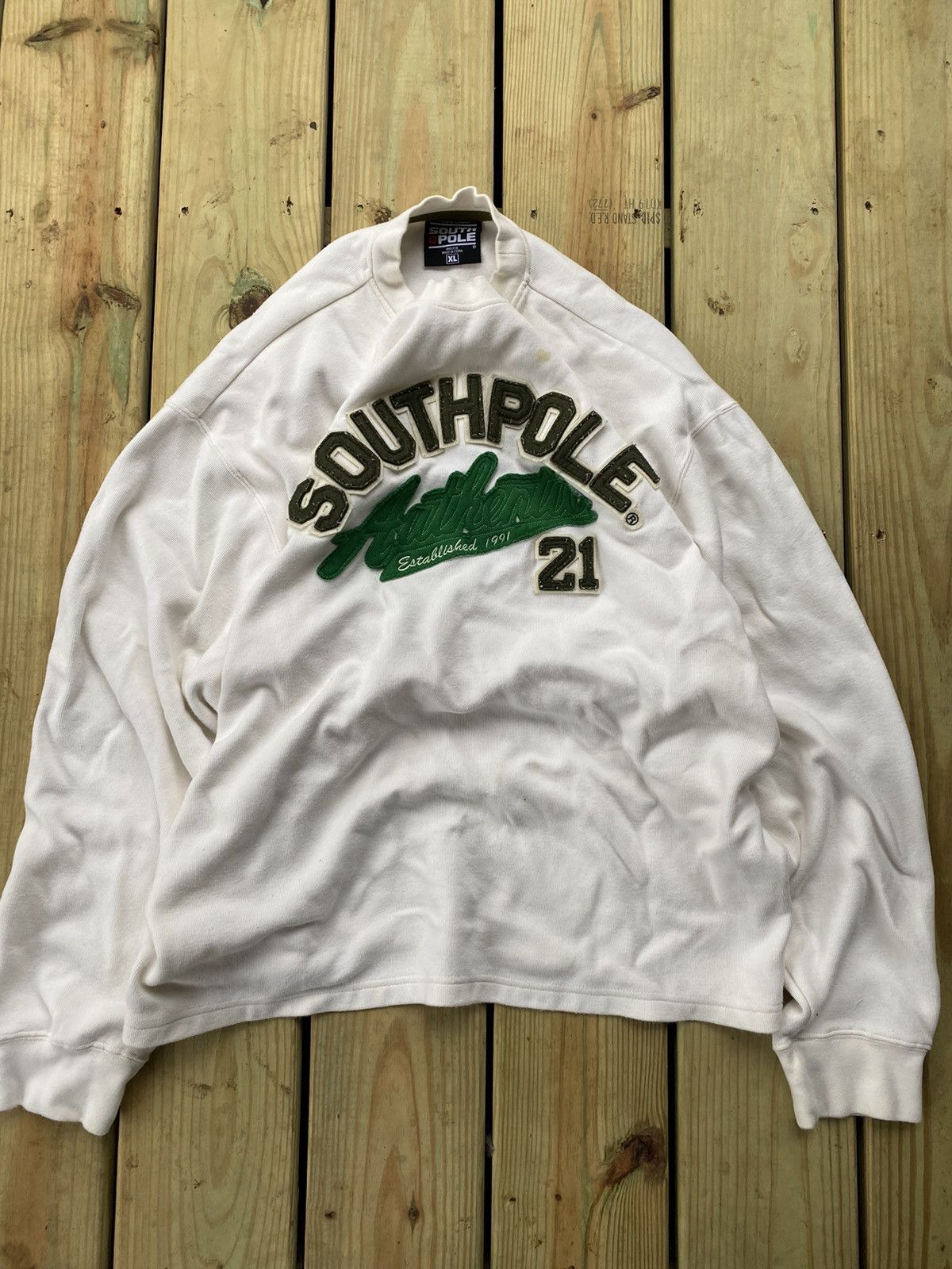 Southpole × Vintage Y2k white south pole crewneck Size US XL / EU 56 / 4 - 1 Thumbnail