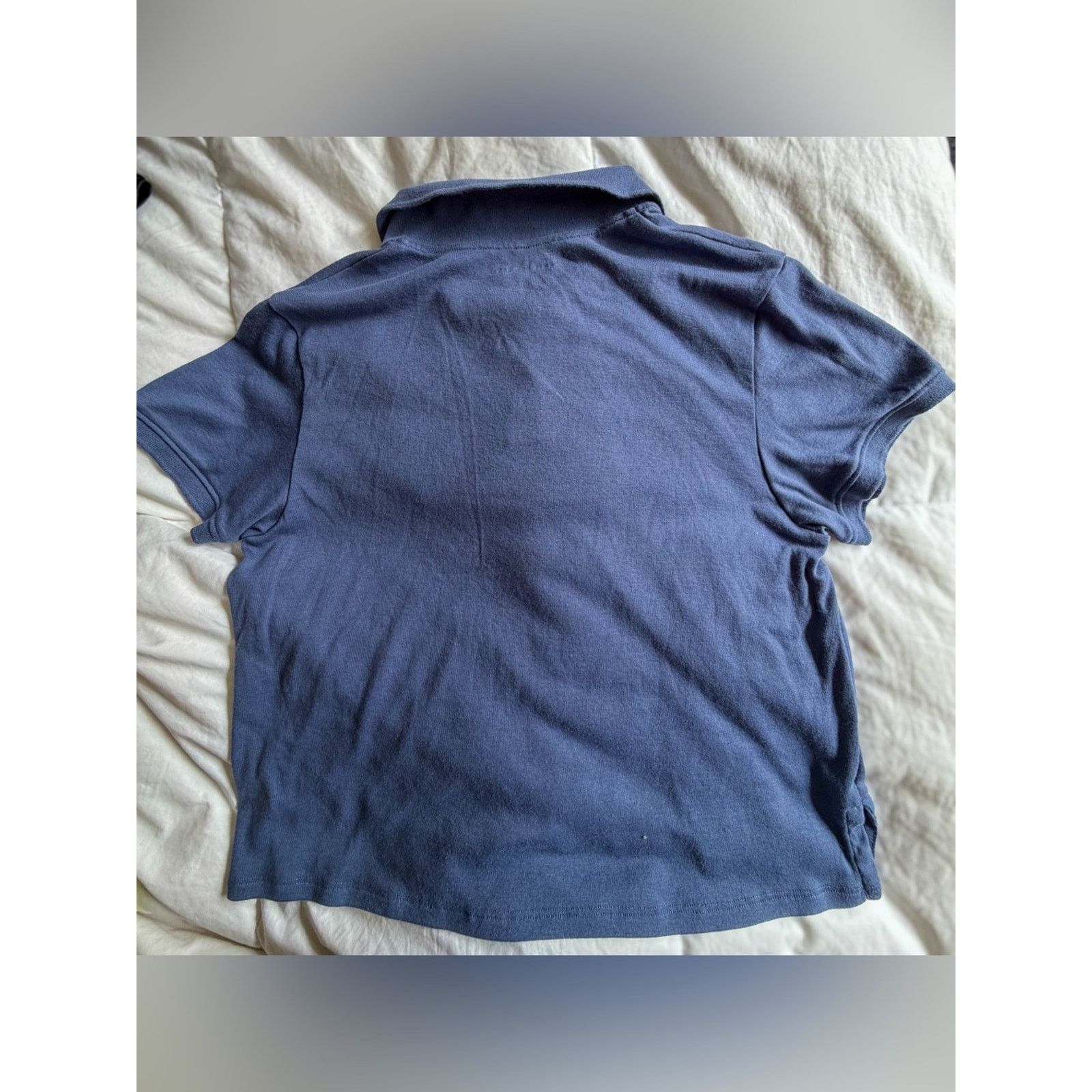 American Eagle Outfitters American Eagle Cropped Polo Tee in Indigo Size Womens Large Size L / US 10 / IT 46 - 5 Thumbnail