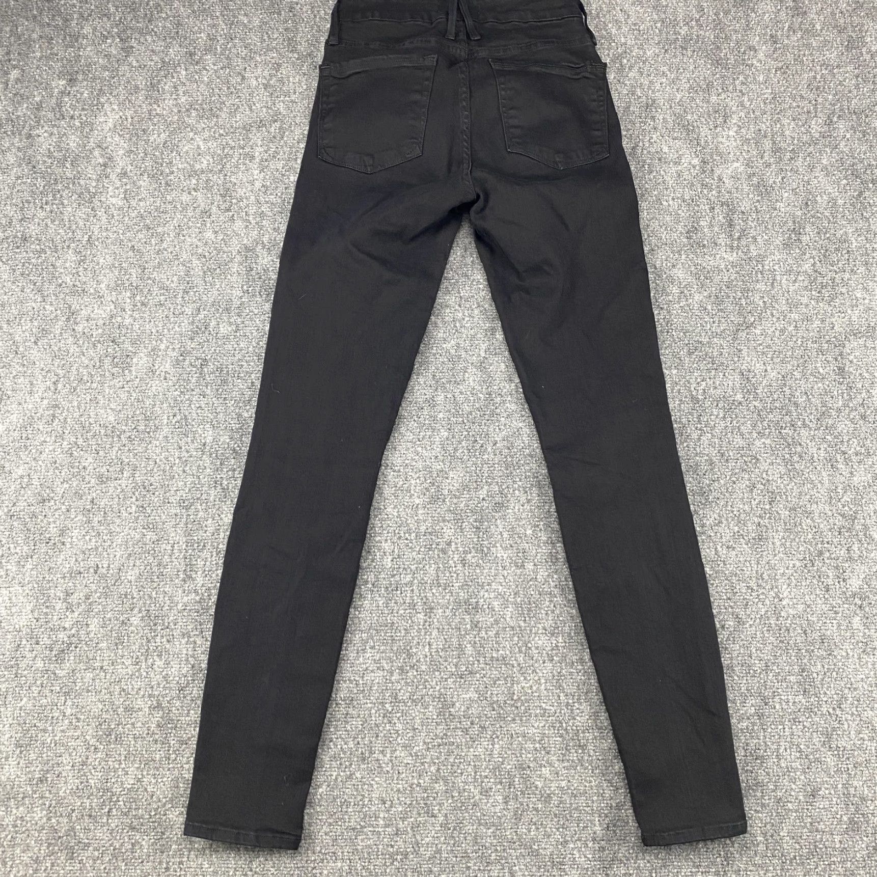 Good American Good American Jeans Womens 0/25 Black Skinny Stretch Denim High Rise 5-Pocket Zip Closed Slim Leg Jeans Womens Size 42" / US 20 - 2 Thumbnail