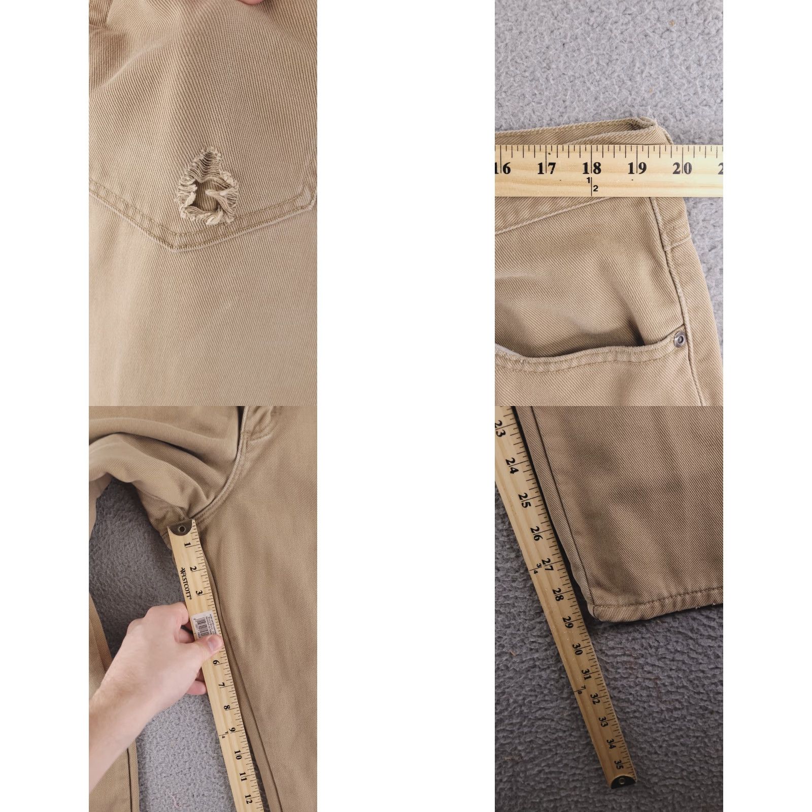 Vintage L.L. Bean Pants Chino Mens Regular 39x29 Flannel Lined Brown Khaki Vintage? No (ignore) Size US 39 - 8 Thumbnail