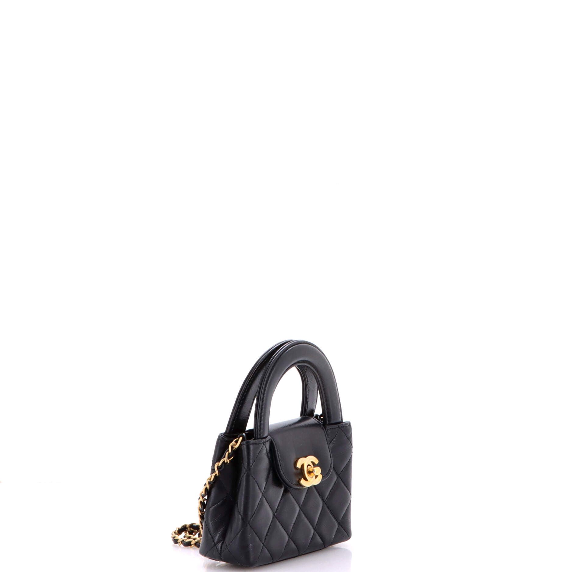 Chanel Kelly Top Handle Shopping Bag Quilted Shiny Aged Calfskin Na Size ONE SIZE - 1 Thumbnail