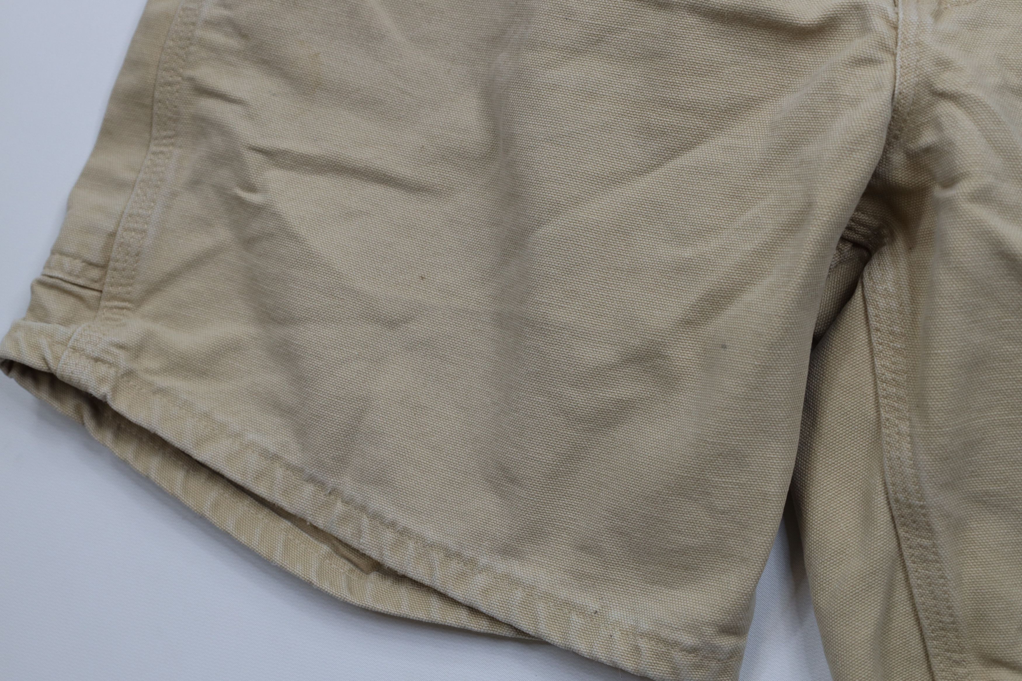 Carhartt × Vintage Vintage Y2K 2001 Carhartt Above Knee Canvas Shorts Beige Size US 36 / EU 52 - 6 Thumbnail