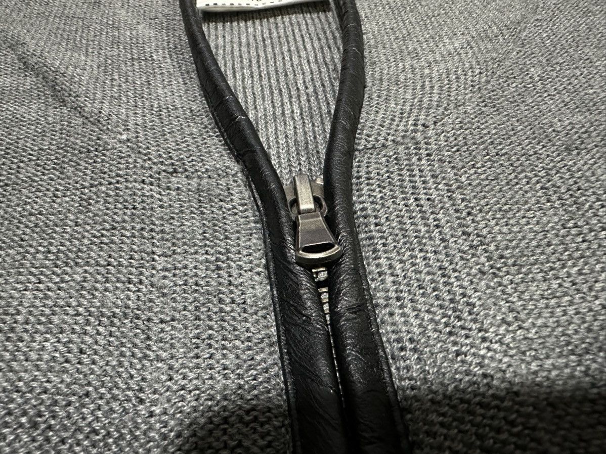 Katharine Hamnett London 🔥Y2K Vintage Katharine Hamnett Wool Knit Hoodie Leather Edge Size US M / EU 48-50 / 2 - 7 Thumbnail