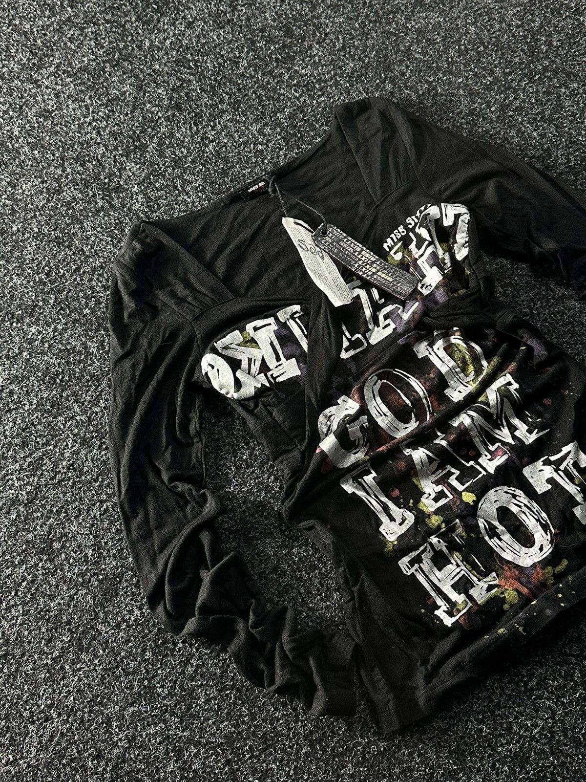 Japanese Brand × Miss Sixty 🚨 RARE MISS SIXTY NWT NEW AVANT GARDE MESH LONGSLEEVE Size S / US 4 / IT 40 - 2 Thumbnail