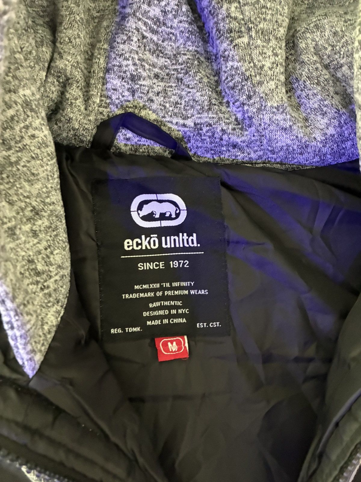 Ecko Unltd. Ecko Unltd Hybrid Hoodie Jacket Puffer Gray Black M Size US L / EU 52-54 / 3 - 4 Thumbnail